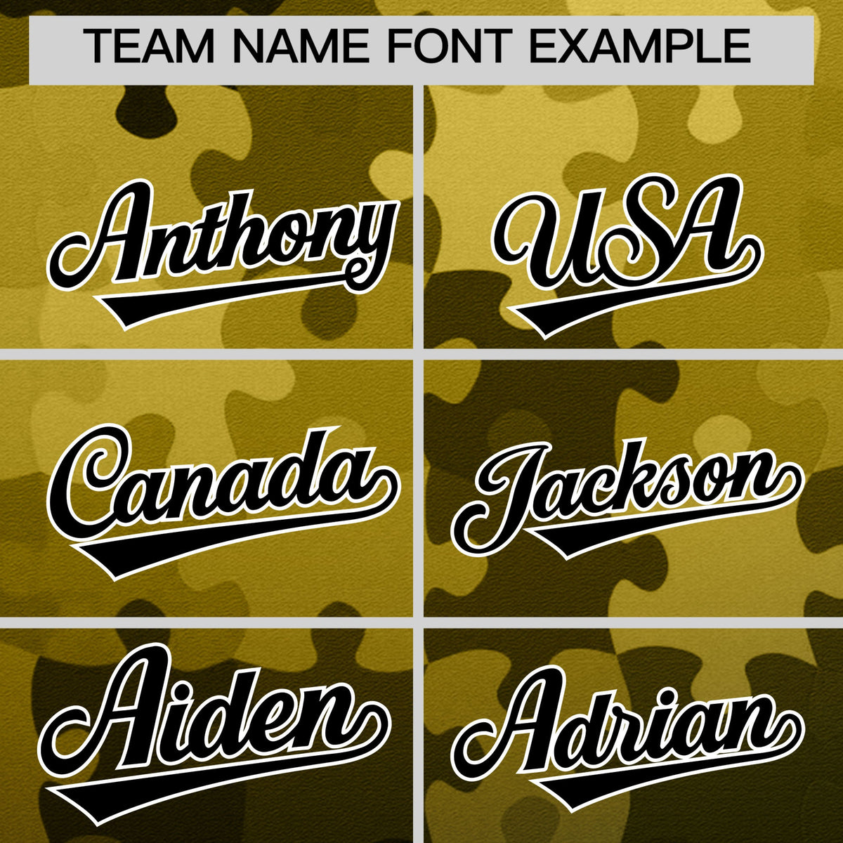 Custom Old Gold White Black Puzzle Elements Baseball Jersey | Sublimation Printed &amp; Stitched,Add Name and Numbern,Perfect for Teams | KXKSHOP