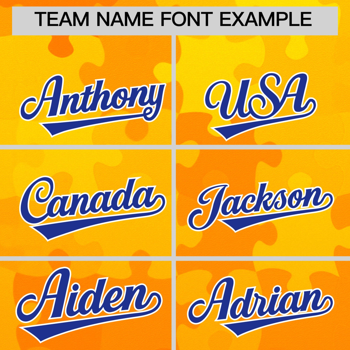 Custom Yellow Royal Blue White Puzzle Elements Baseball Jersey | Sublimation Printed & Stitched,Add Name and Numbern,Perfect for Teams | KXKSHOP