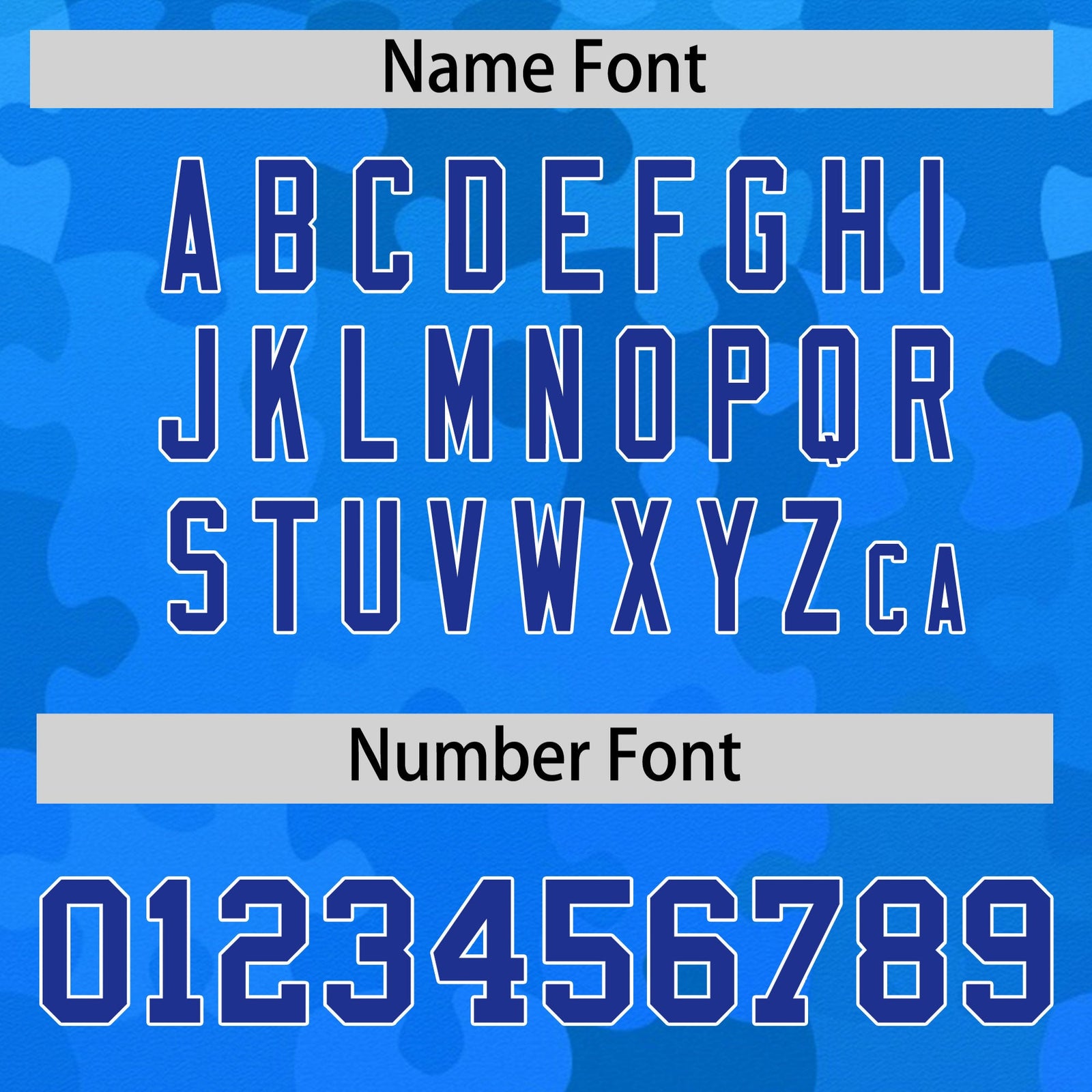 Custom Royal Blue White Puzzle Elements Baseball Jersey | Sublimation Printed & Stitched,Add Name and Numbern,Perfect for Teams | KXKSHOP