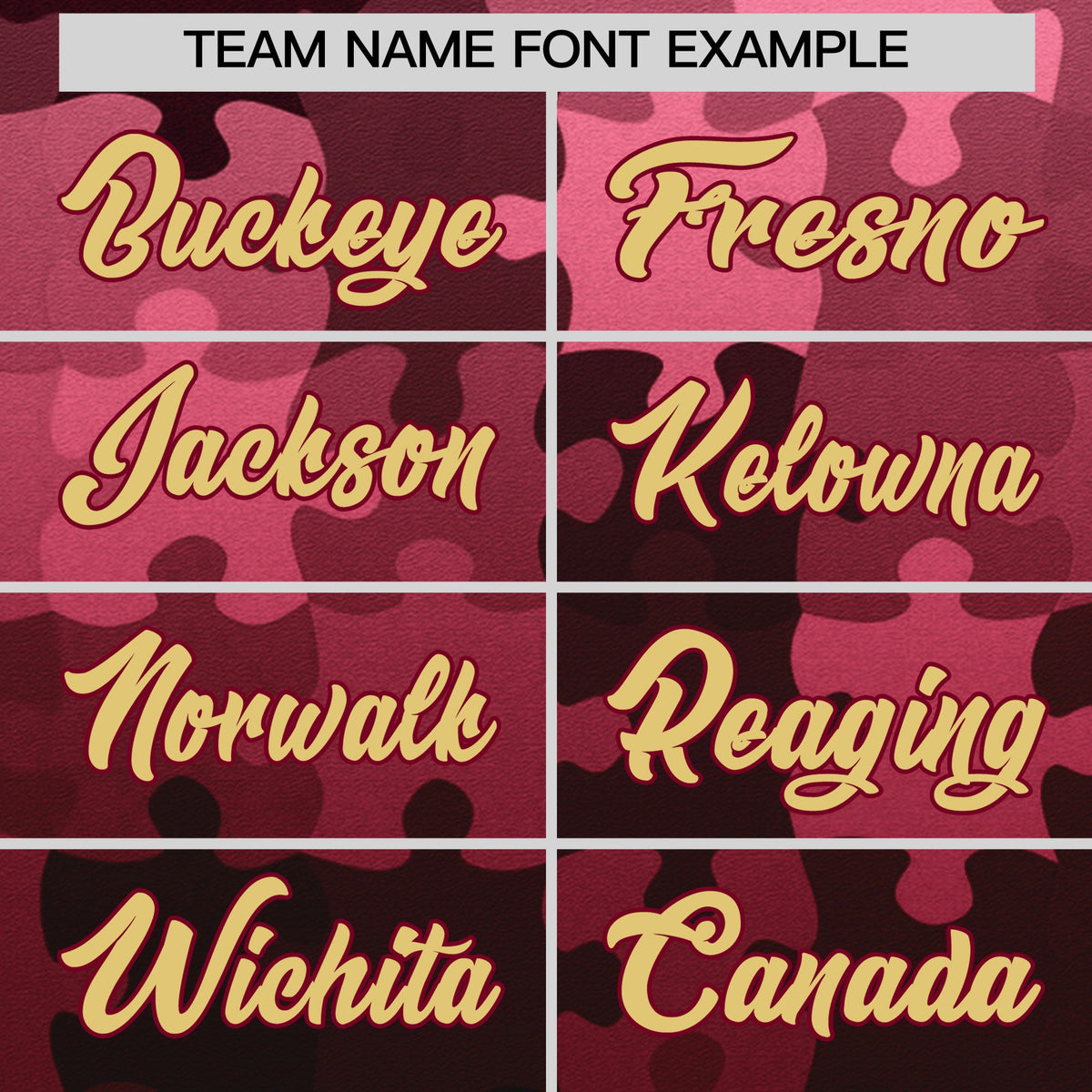 Custom Khaki Crimson Puzzle Elements Baseball Jersey | Sublimation Printed & Stitched,Add Name and Numbern,Perfect for Teams | KXKSHOP