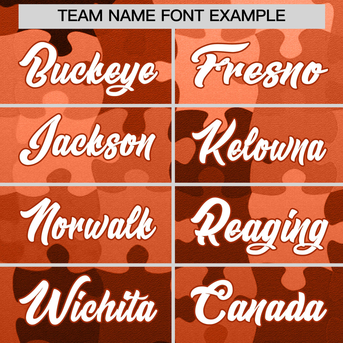 Custom White Dark Orange Puzzle Elements Baseball Jersey | Sublimation Printed & Stitched,Add Name and Numbern,Perfect for Teams | KXKSHOP