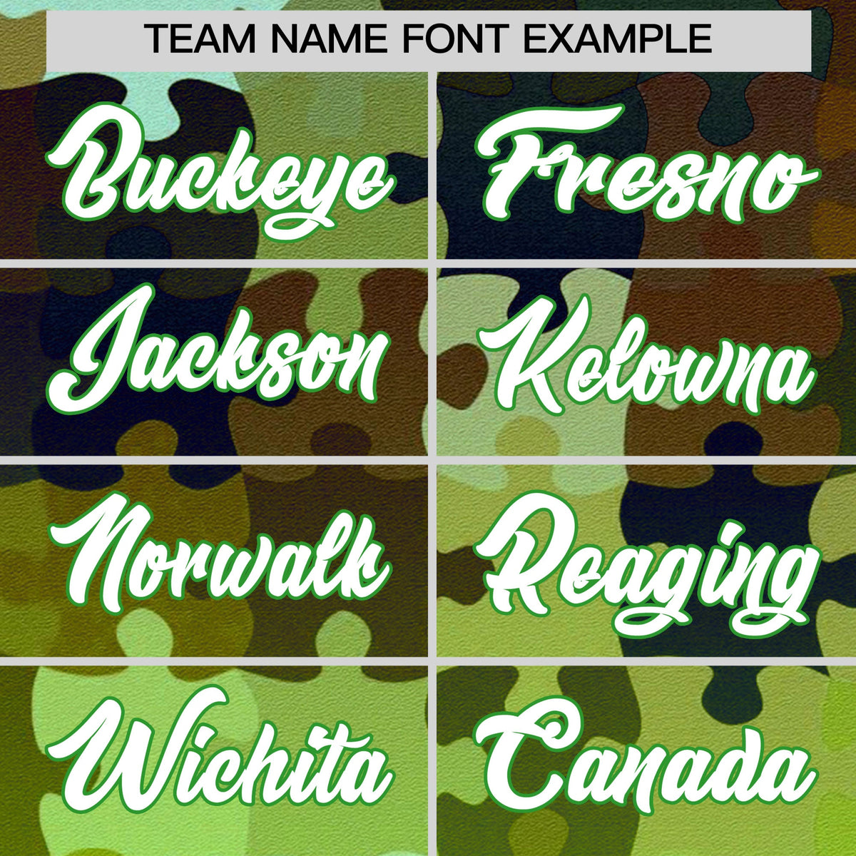 Custom Light Green White Puzzle Elements Baseball Jersey | Sublimation Printed & Stitched,Add Name and Numbern,Perfect for Teams | KXKSHOP