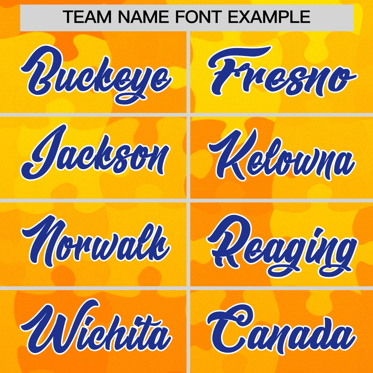 Custom Yellow Royal Blue White Puzzle Elements Baseball Jersey | Sublimation Printed & Stitched,Add Name and Numbern,Perfect for Teams | KXKSHOP