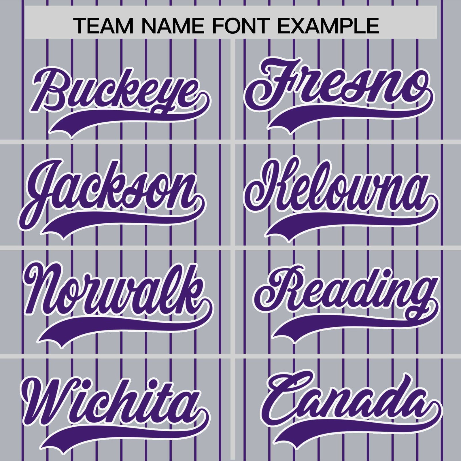 Custom Gray Purple Pinstripe Personalized Two-Tone Authentic Baseball Jersey