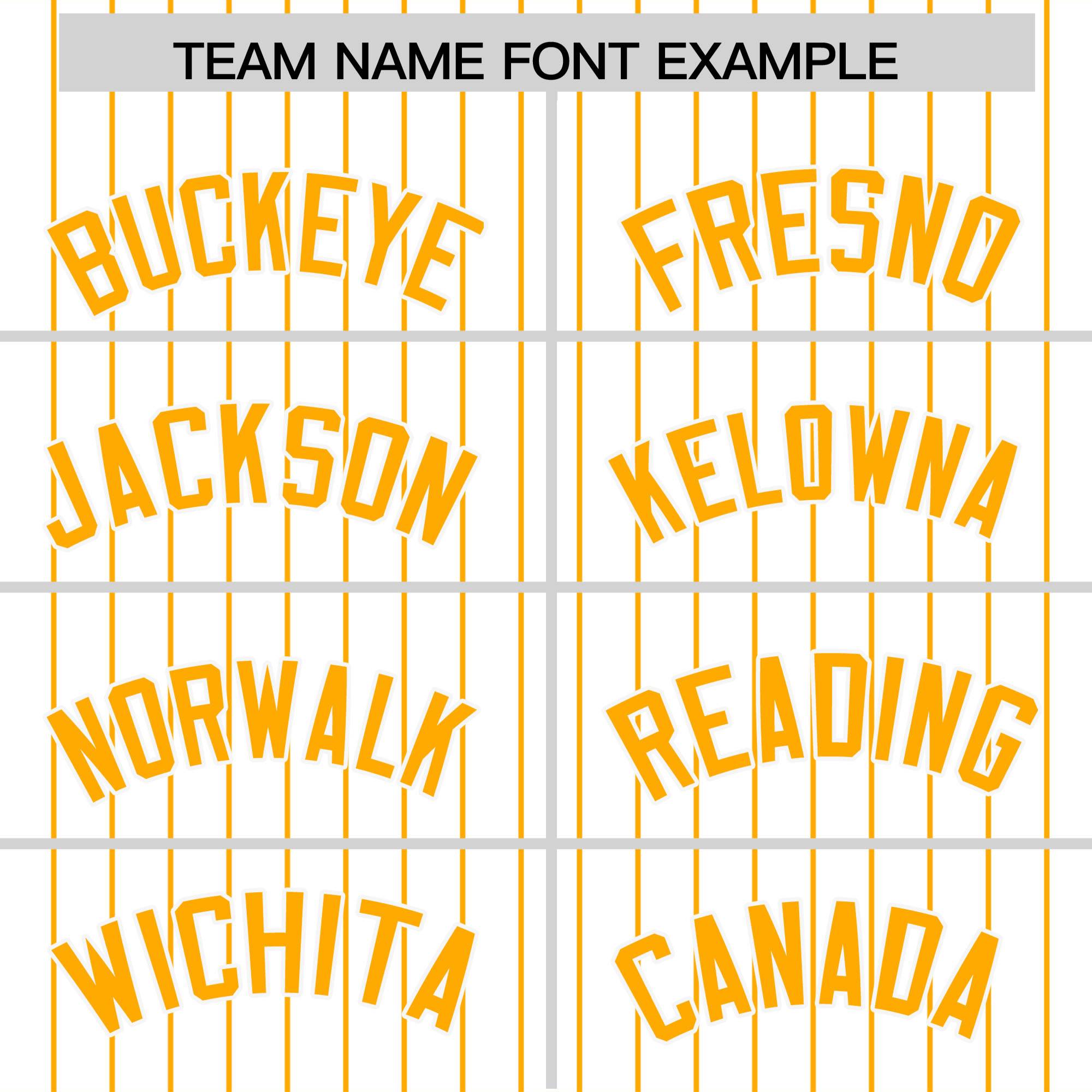 Custom White Yellow Pinstripe Personalized Two-Tone Authentic Baseball Jersey