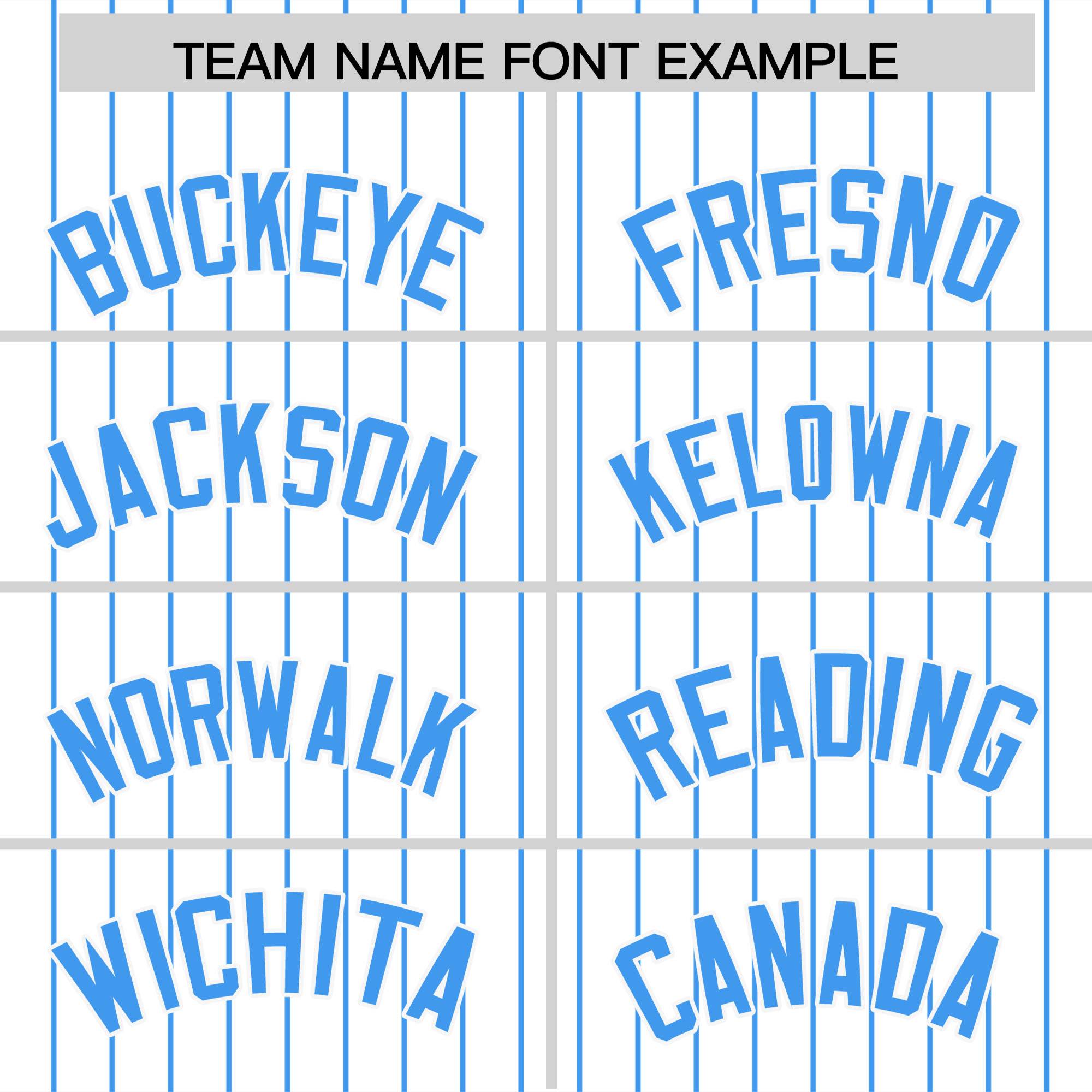 Custom White Powder Blue Pinstripe Personalized Two-Tone Authentic Baseball Jersey