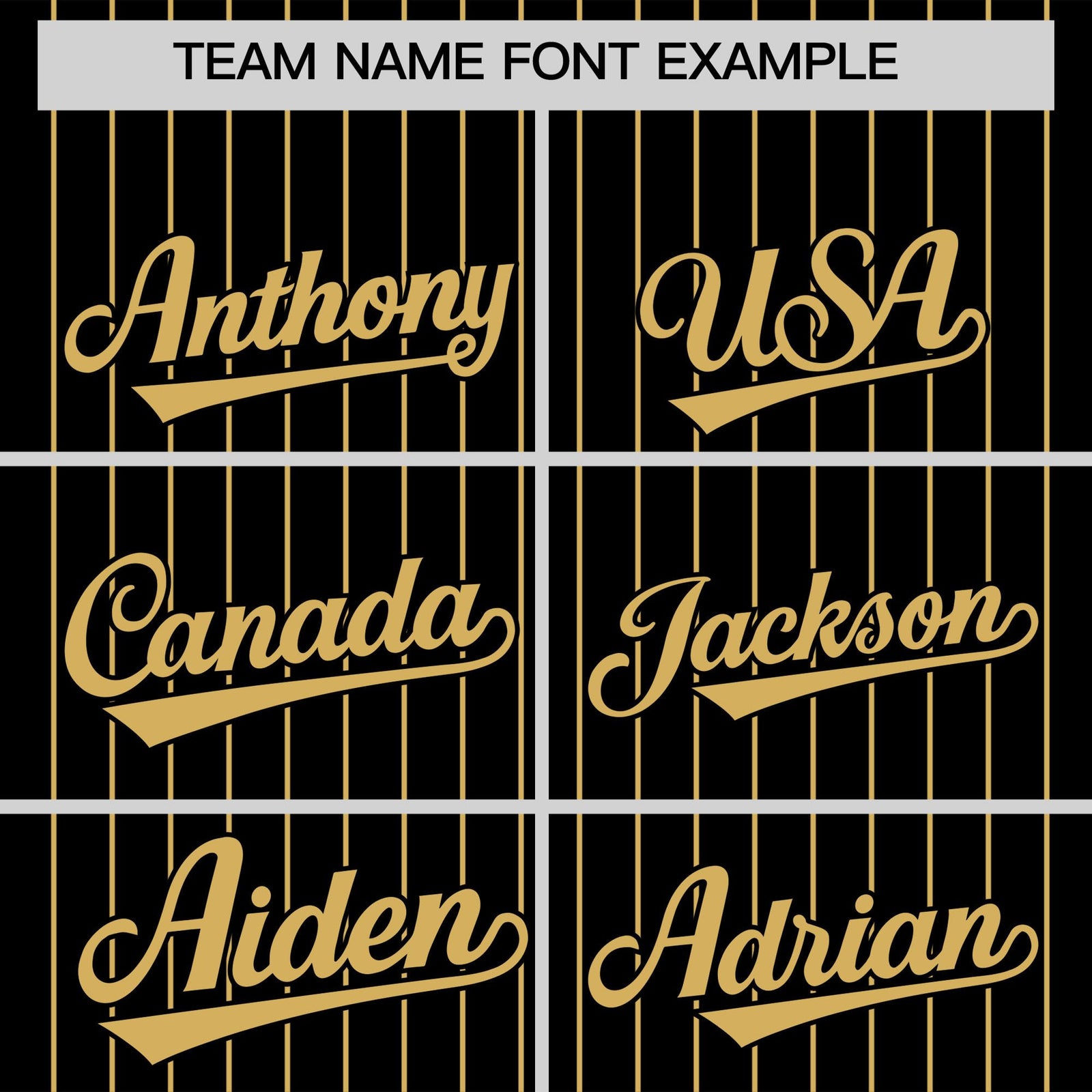 Custom Black Old Gold Pinstripe Personalized Two-Tone Authentic Baseball Jersey