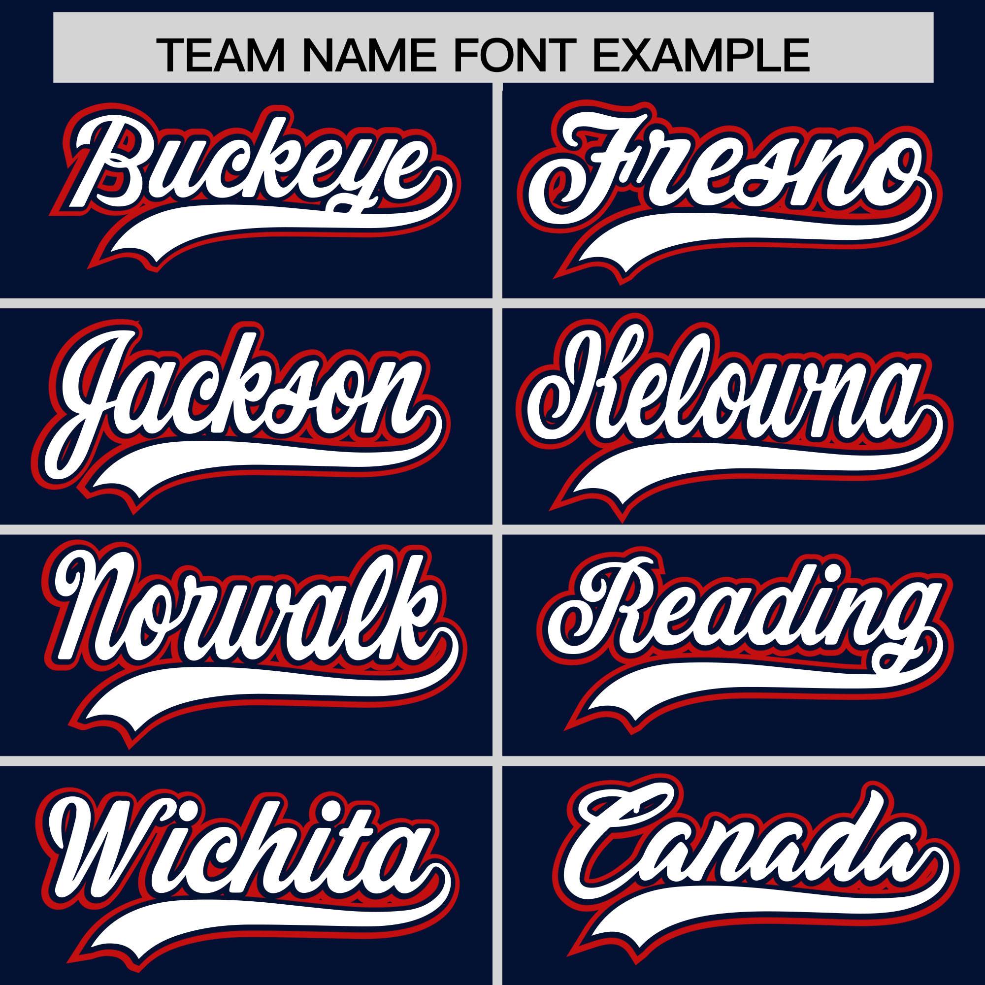 Custom Navy Red Personalized Color Block Authentic Baseball jersey