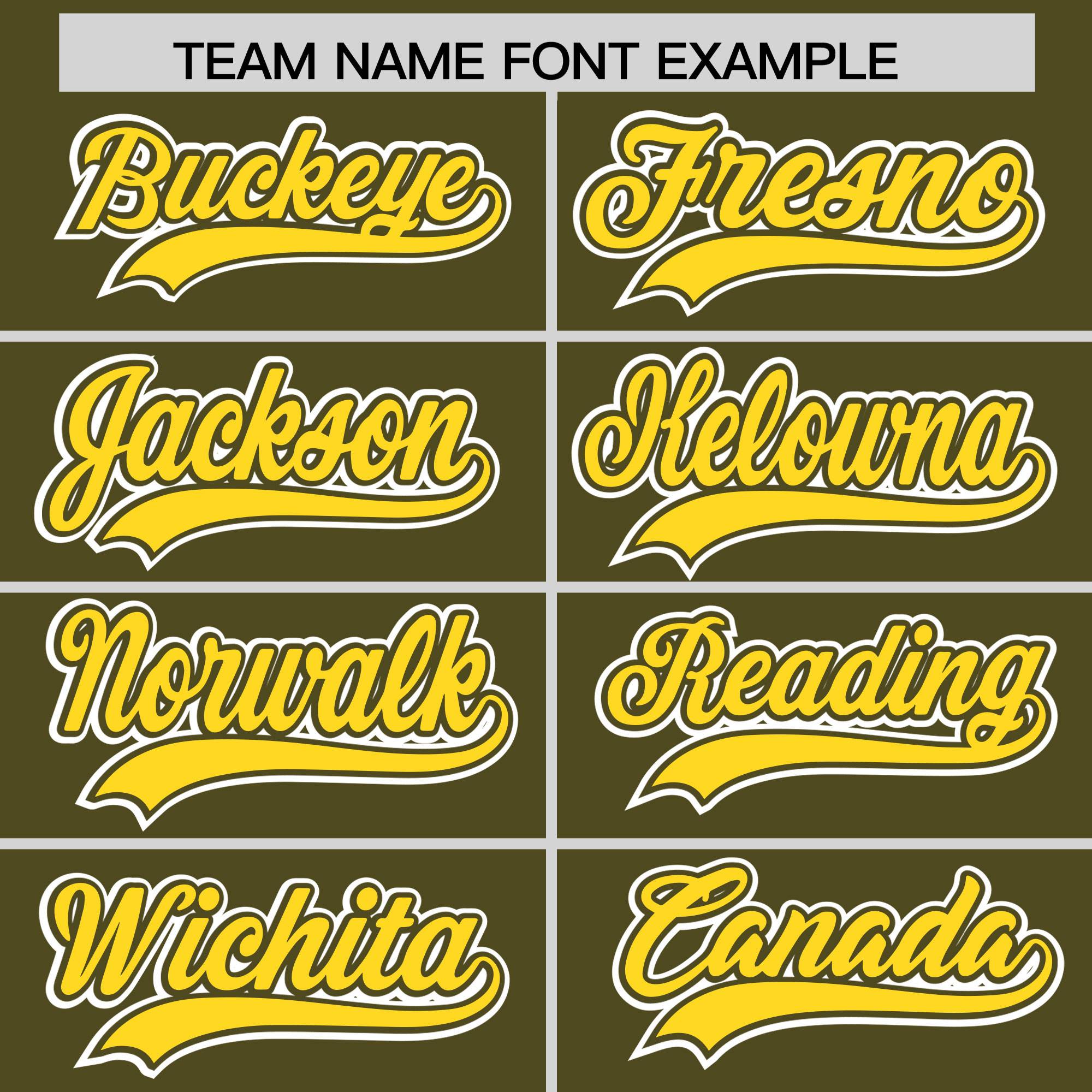 Custom Olive Gold Personalized Color Block Authentic Baseball jersey