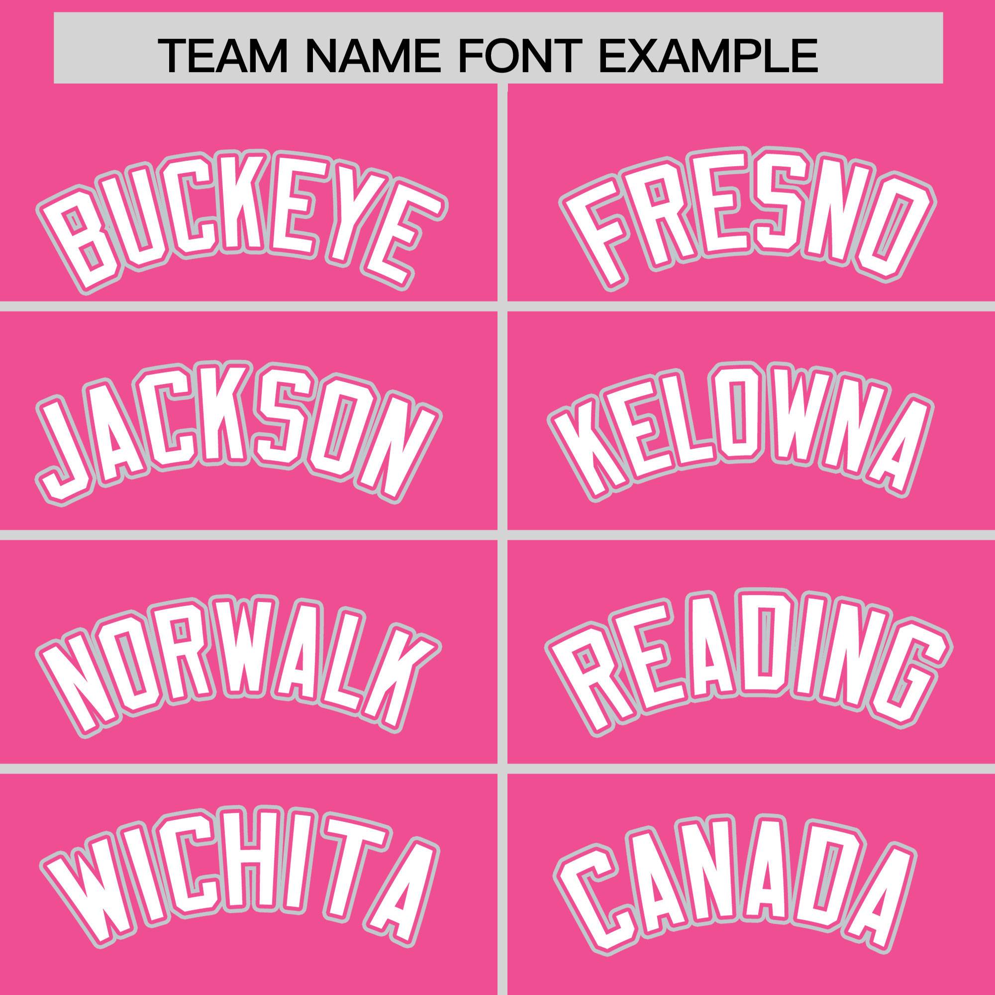 Custom Pink Silver Personalized Color Block Authentic Baseball jersey