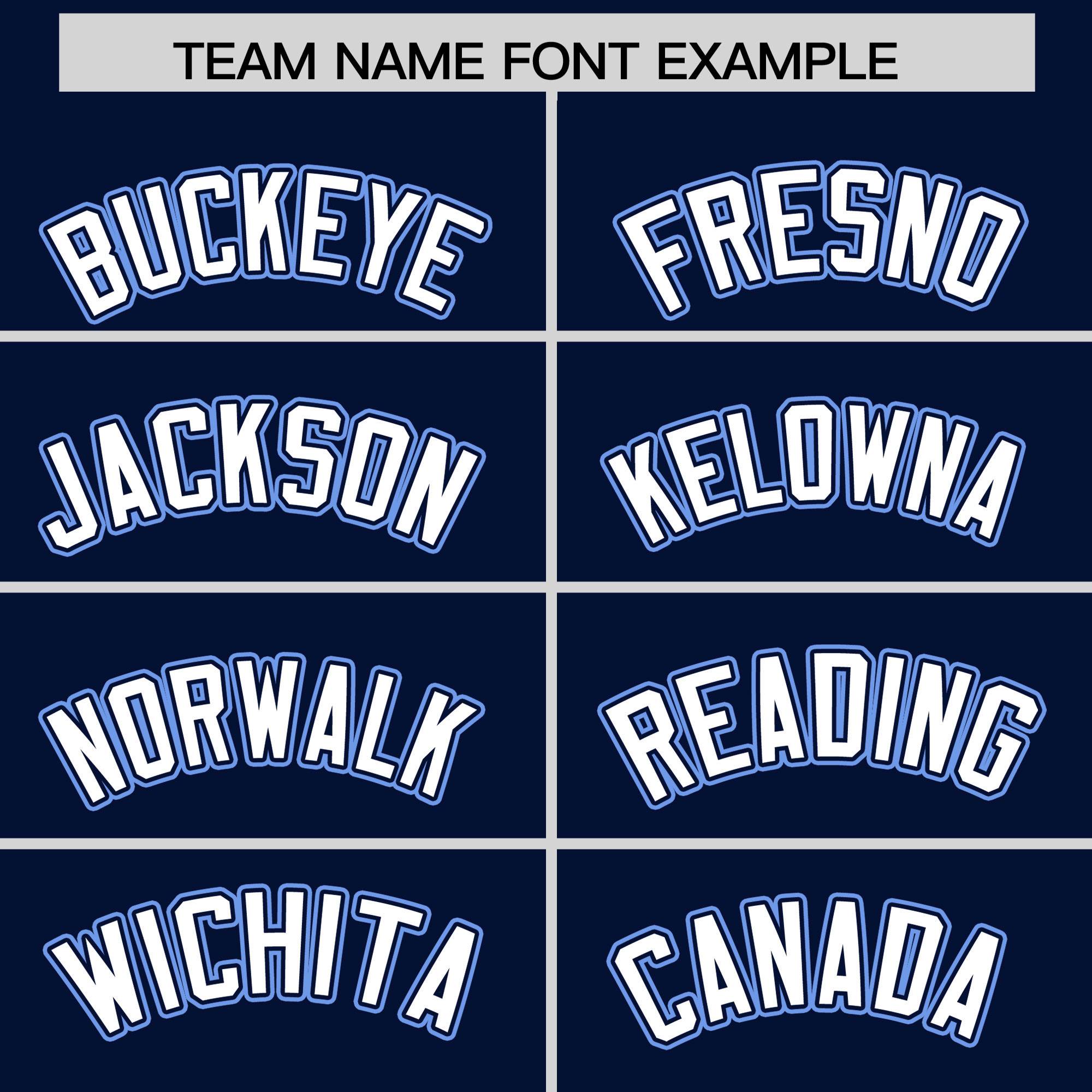 Custom Navy Light Blue Personalized Color Block Authentic Baseball jersey