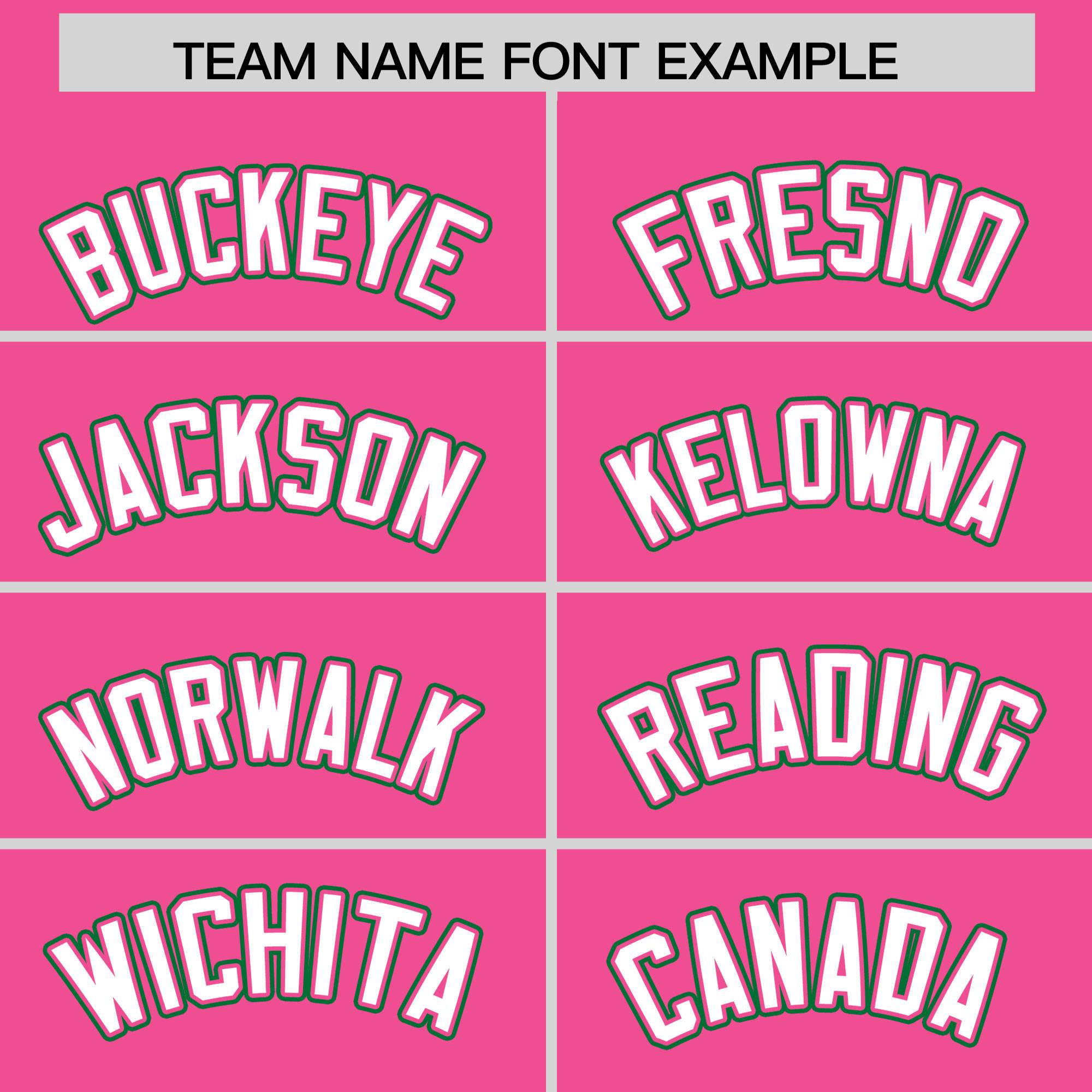 Custom Pink Kelly Green Personalized Color Block Authentic Baseball jersey