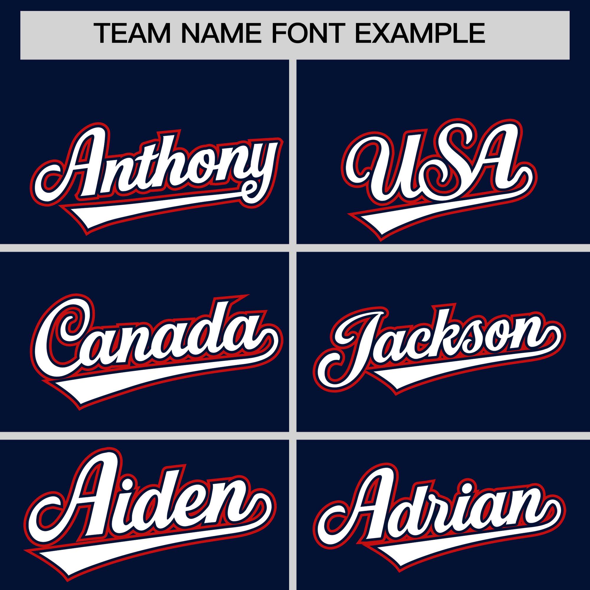 Custom Navy Red Personalized Color Block Authentic Baseball jersey