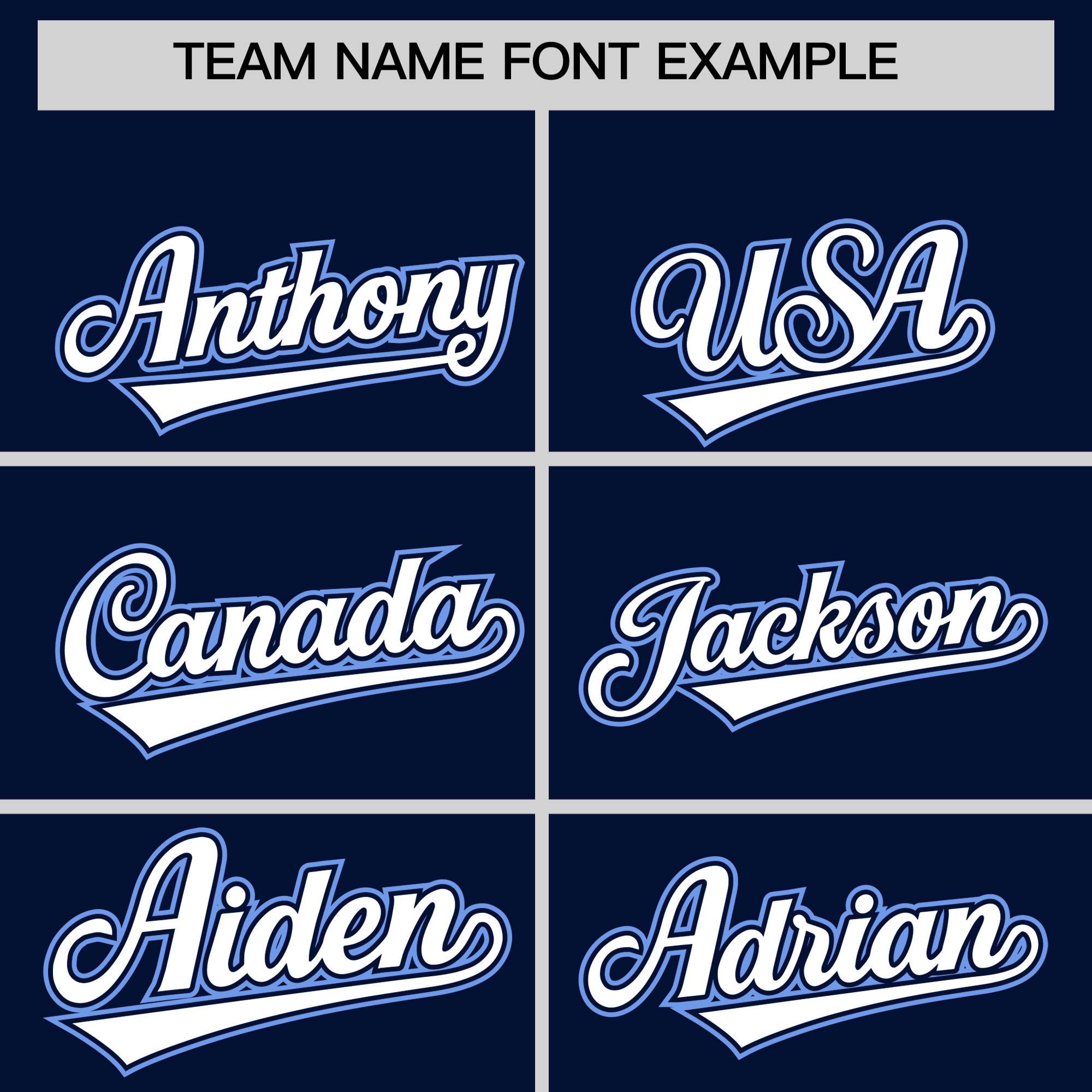 Custom Navy Light Blue Personalized Color Block Authentic Baseball jersey