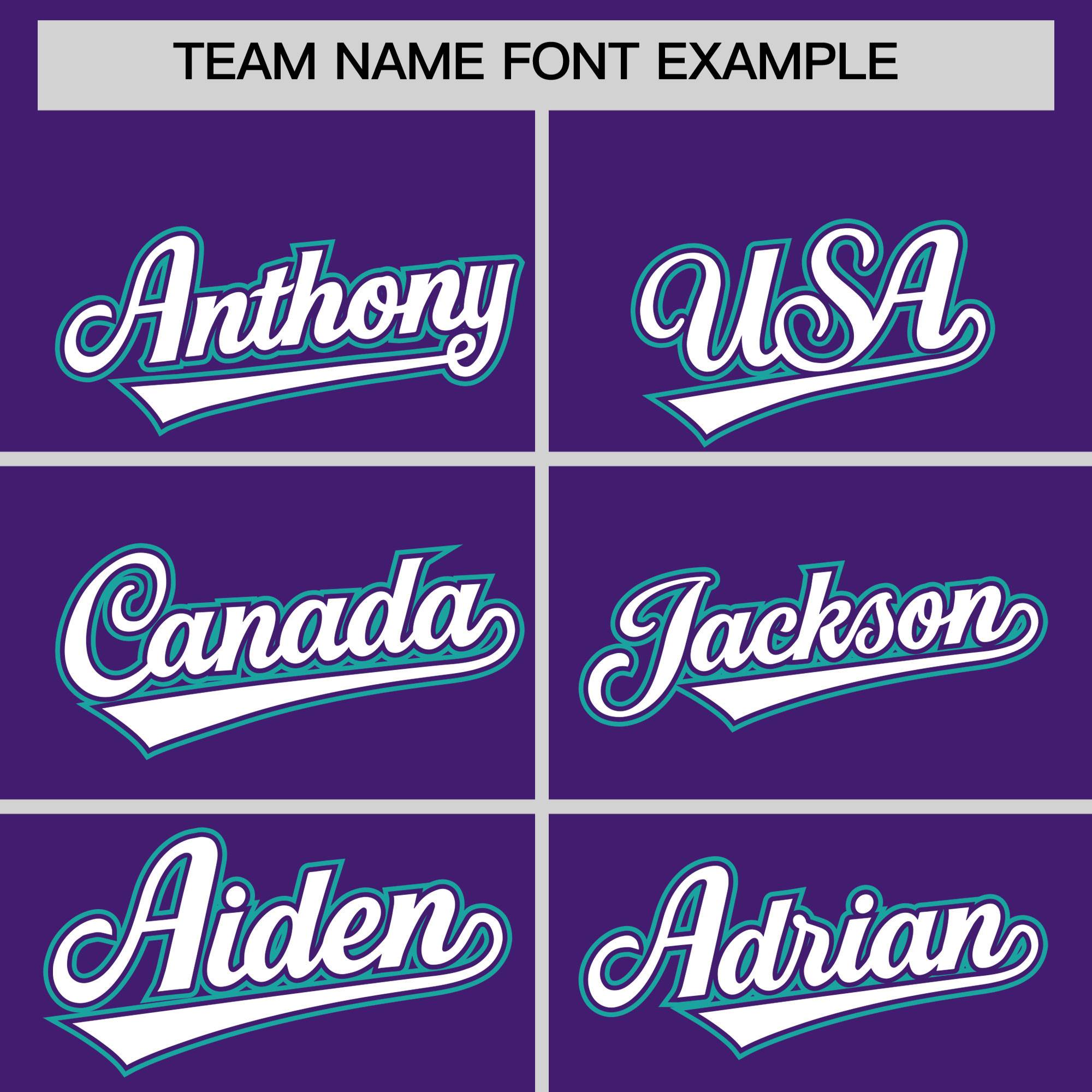 Custom Purple Aqua Personalized Color Block Authentic Baseball jersey
