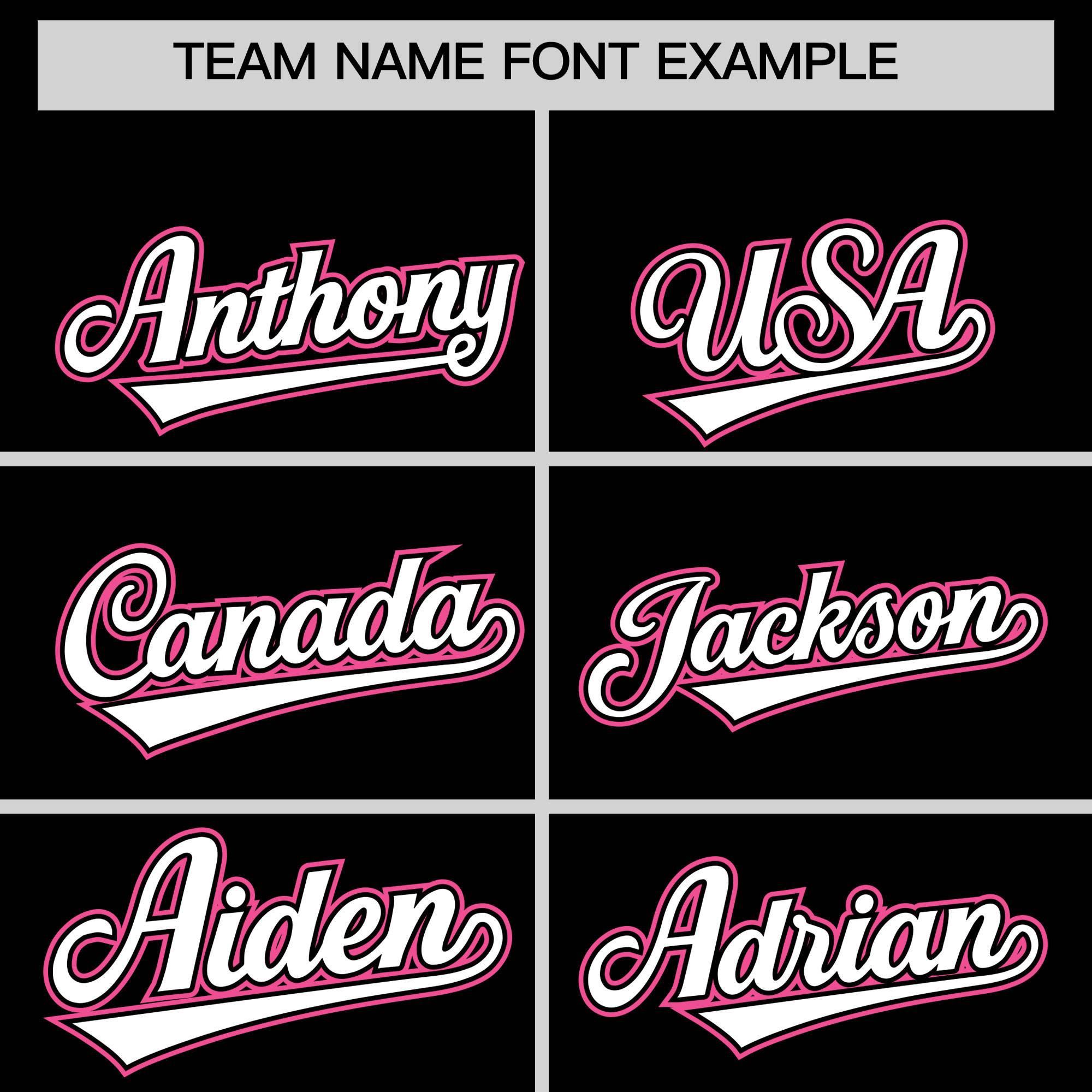 Custom Black Pink Personalized Color Block Authentic Baseball jersey