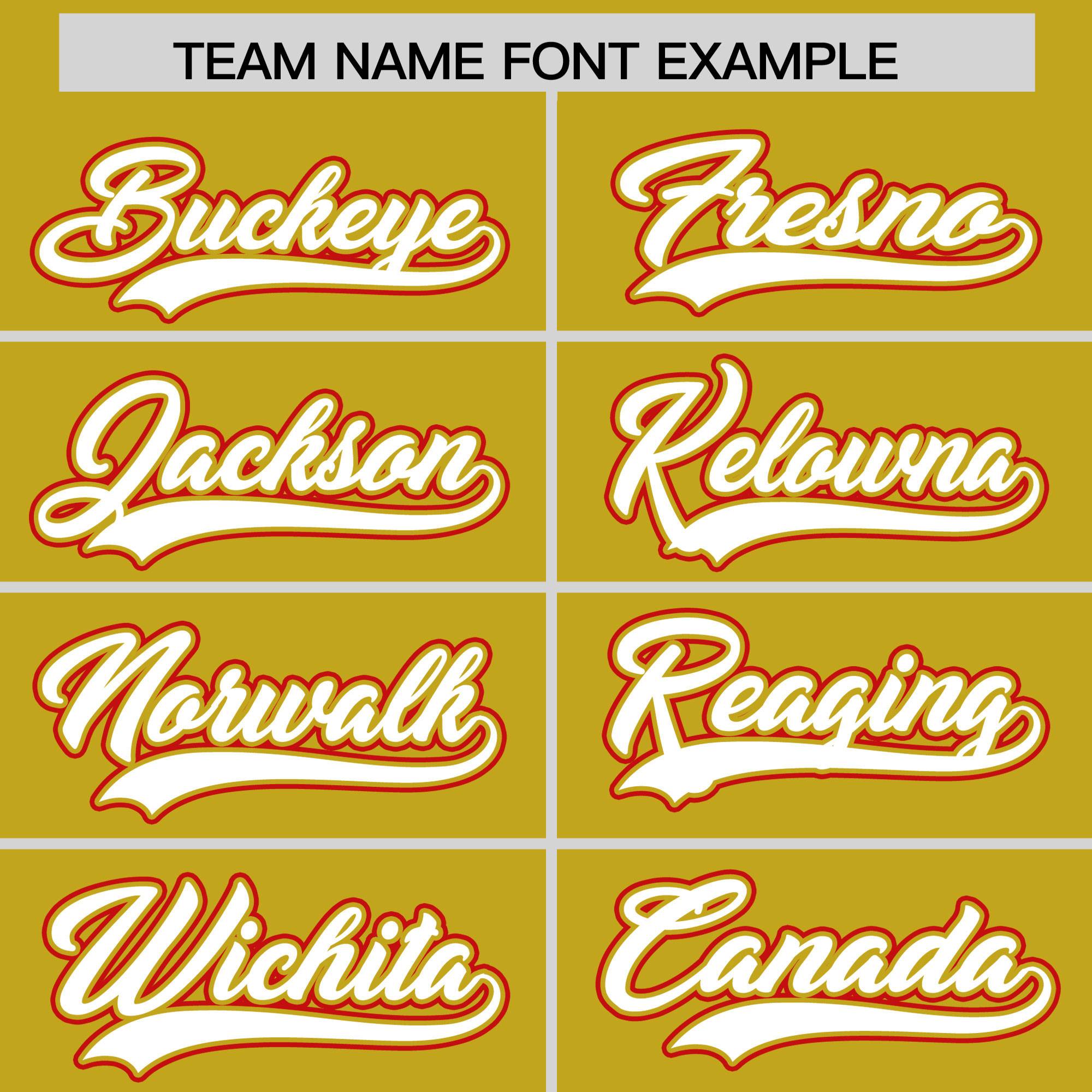 Custom Old Gold Red Personalized Color Block Authentic Baseball jersey