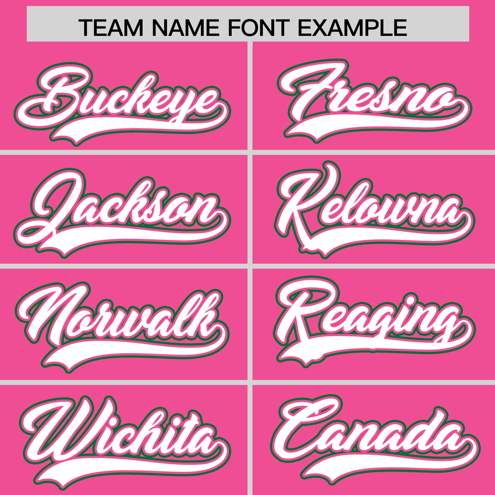 Custom Pink Kelly Green Personalized Color Block Authentic Baseball jersey