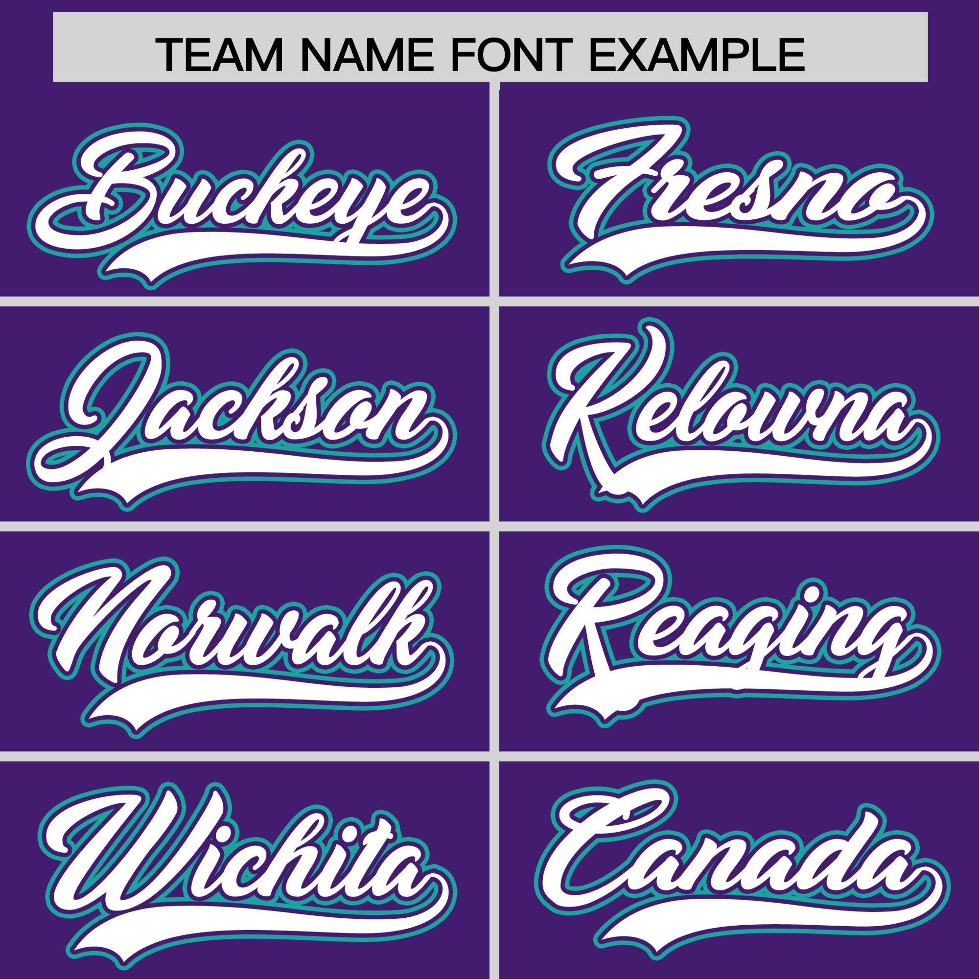 Custom Purple Aqua Personalized Color Block Authentic Baseball jersey