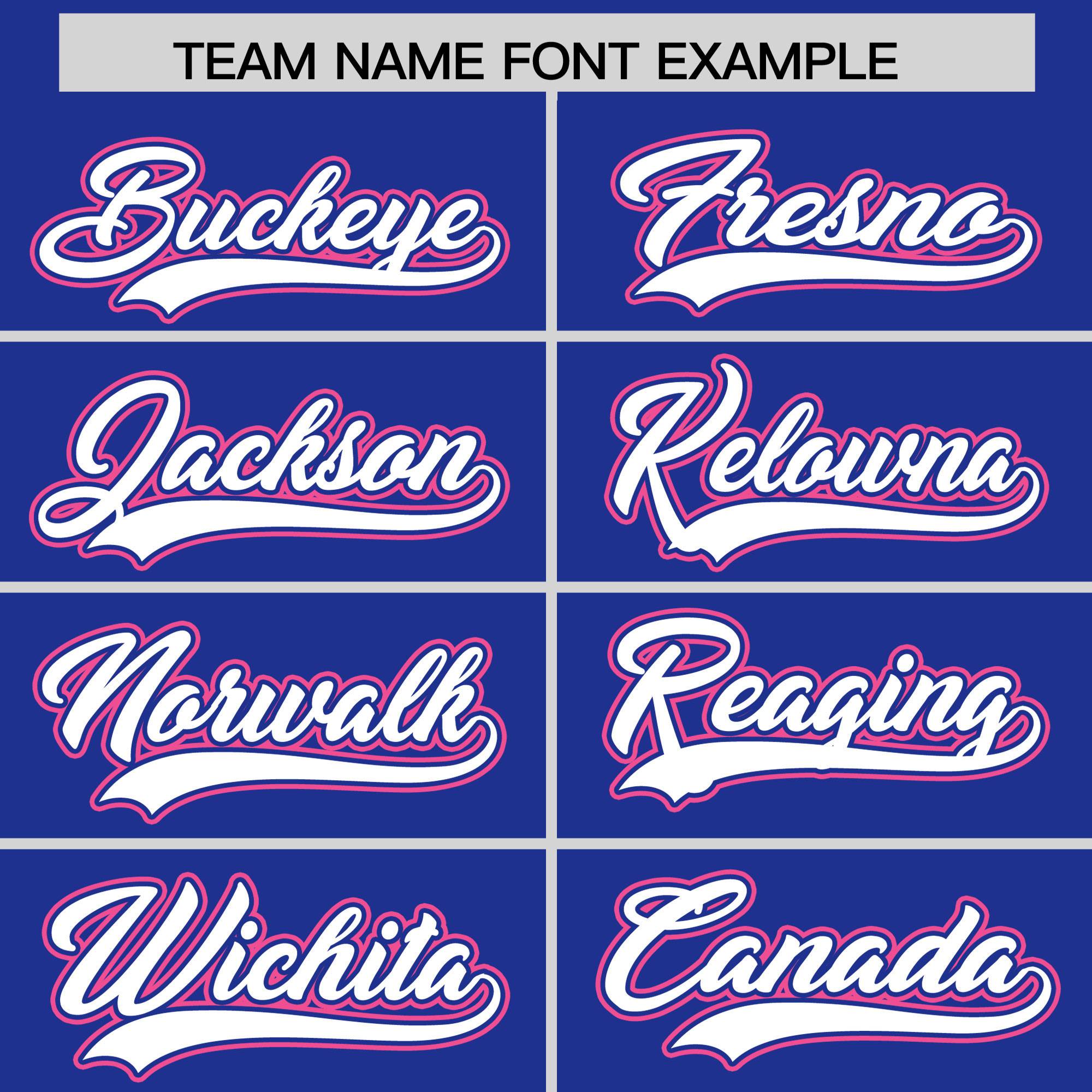 Custom Royal Pink Personalized Color Block Authentic Baseball jersey