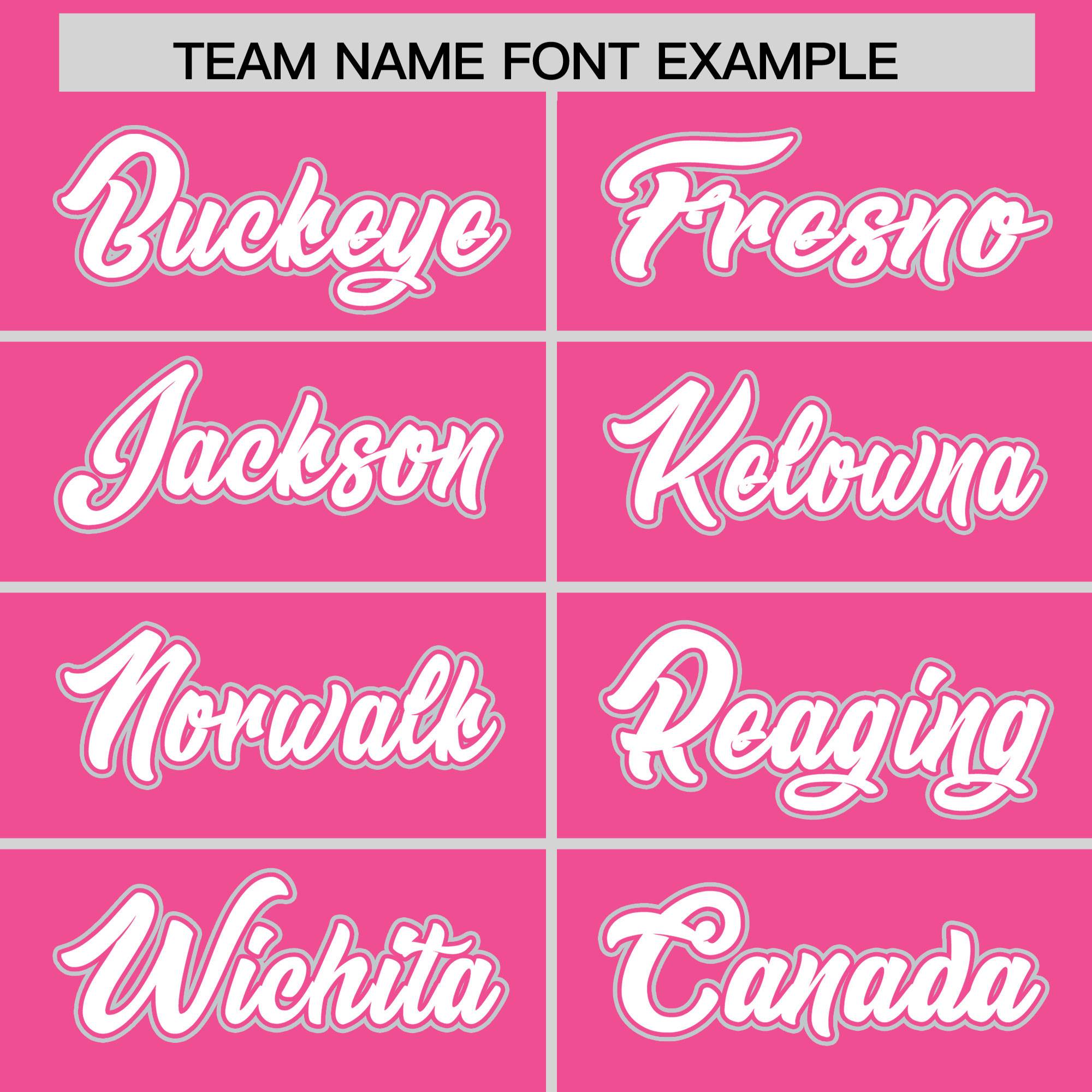 Custom Pink Silver Personalized Color Block Authentic Baseball jersey