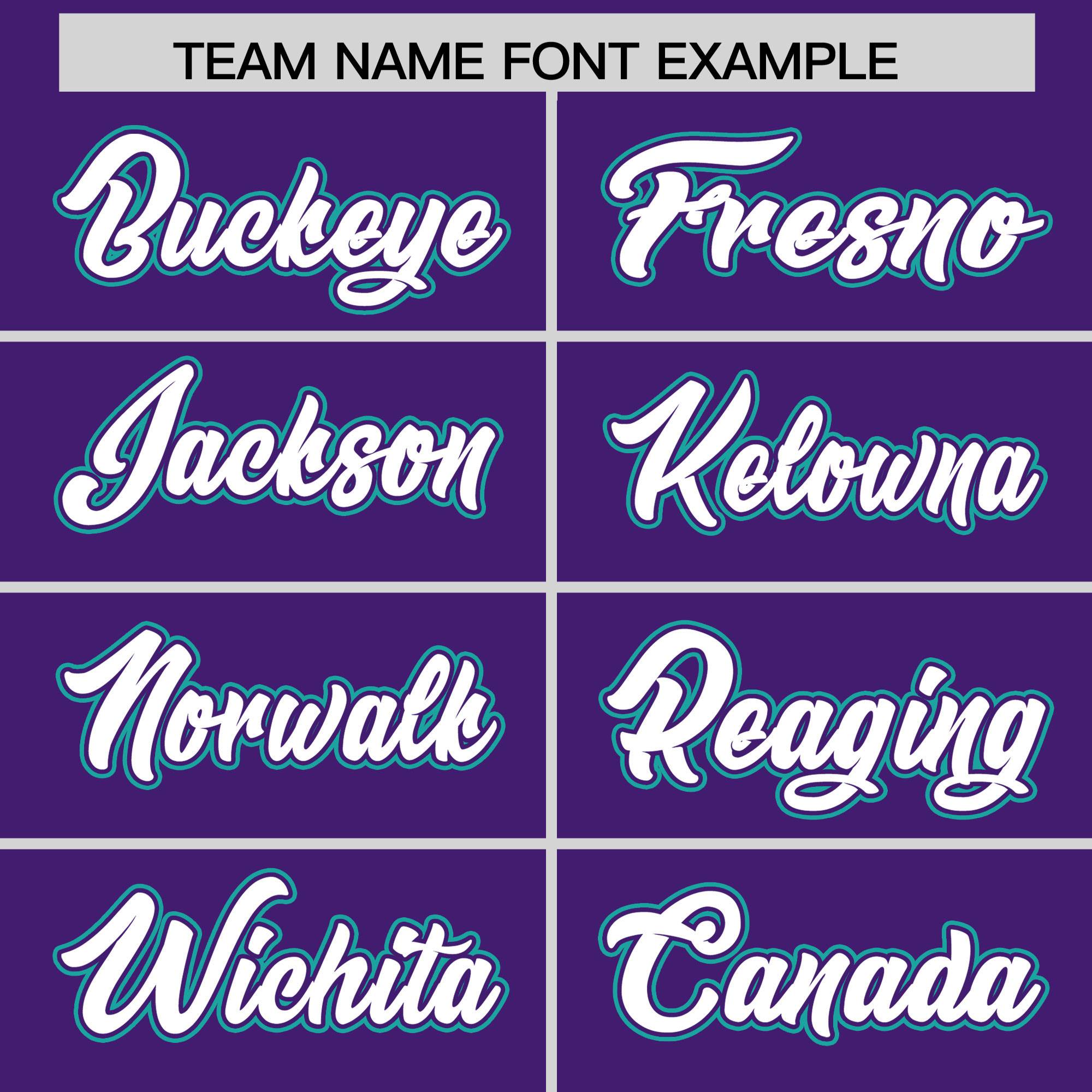 Custom Purple Aqua Personalized Color Block Authentic Baseball jersey