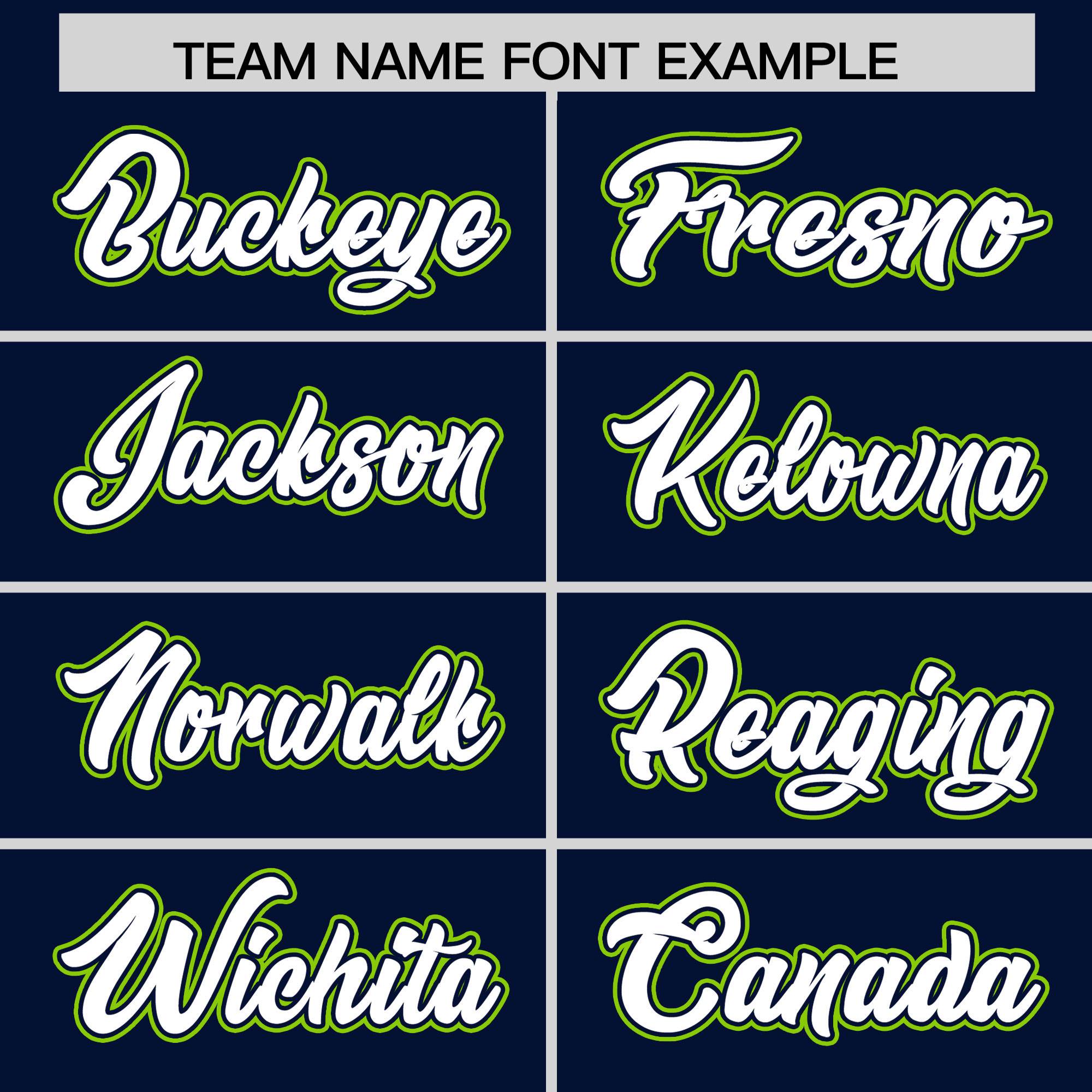 Custom Navy Neon Green Personalized Color Block Authentic Baseball jersey