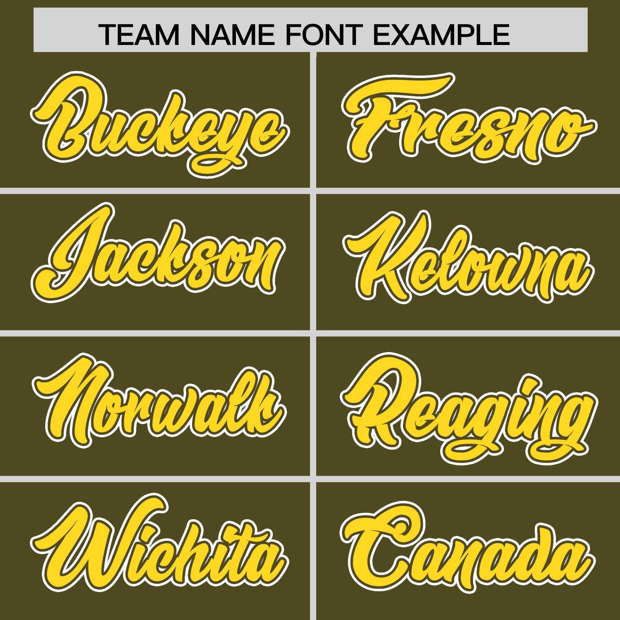 Custom Olive Gold Personalized Color Block Authentic Baseball jersey