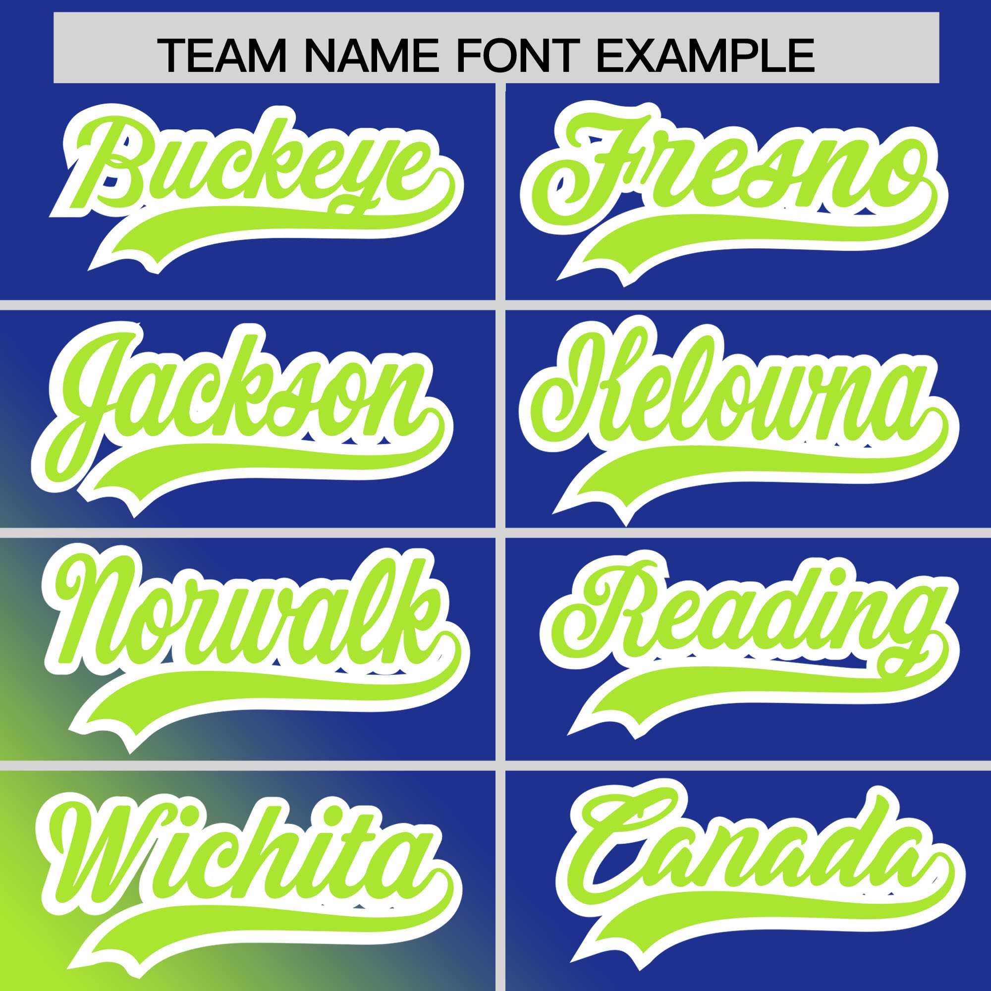 Custom Royal Neon Green Diagonal Stripe Personalized Gradient Fashion Baseball Jersey