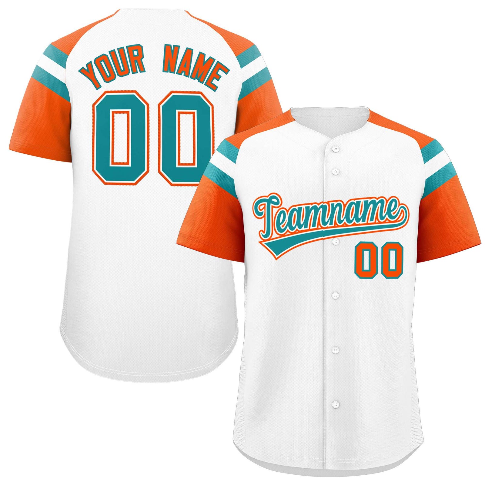 Custom-White-Orange-Contrast-Raglan-Sleeves-Authentic-Baseball-Jersey-003