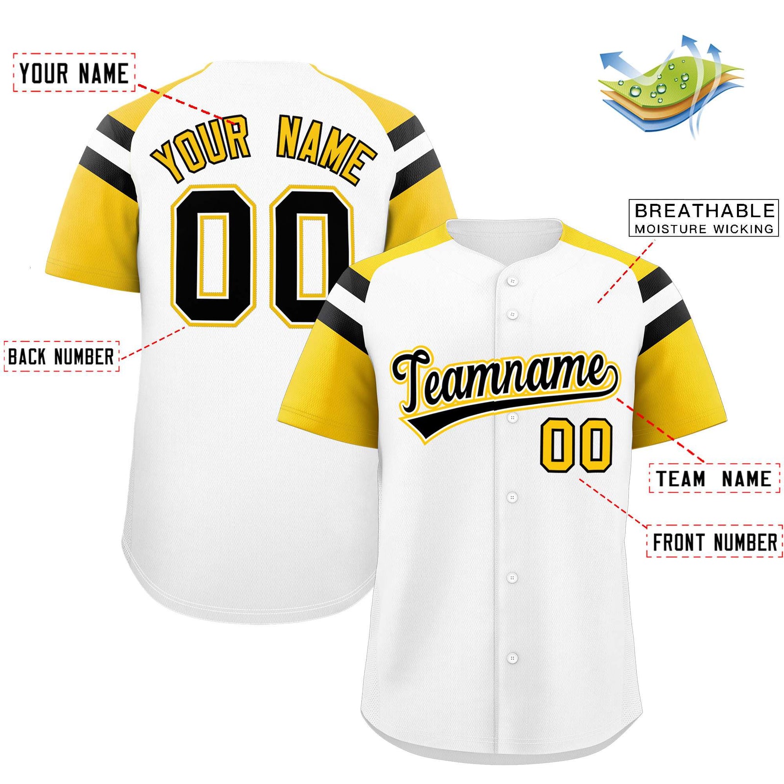 Custom-White-Gold-Contrast-Raglan-Sleeves-Authentic-Baseball-Jersey-004