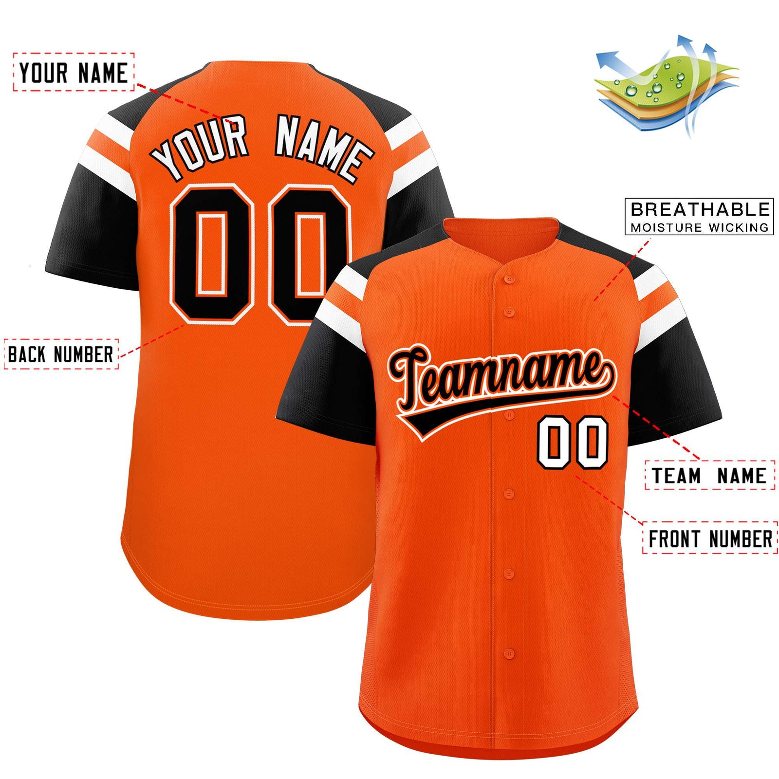 Custom-Orange-Black-Contrast-Raglan-Sleeves-Authentic-Baseball-Jersey-018