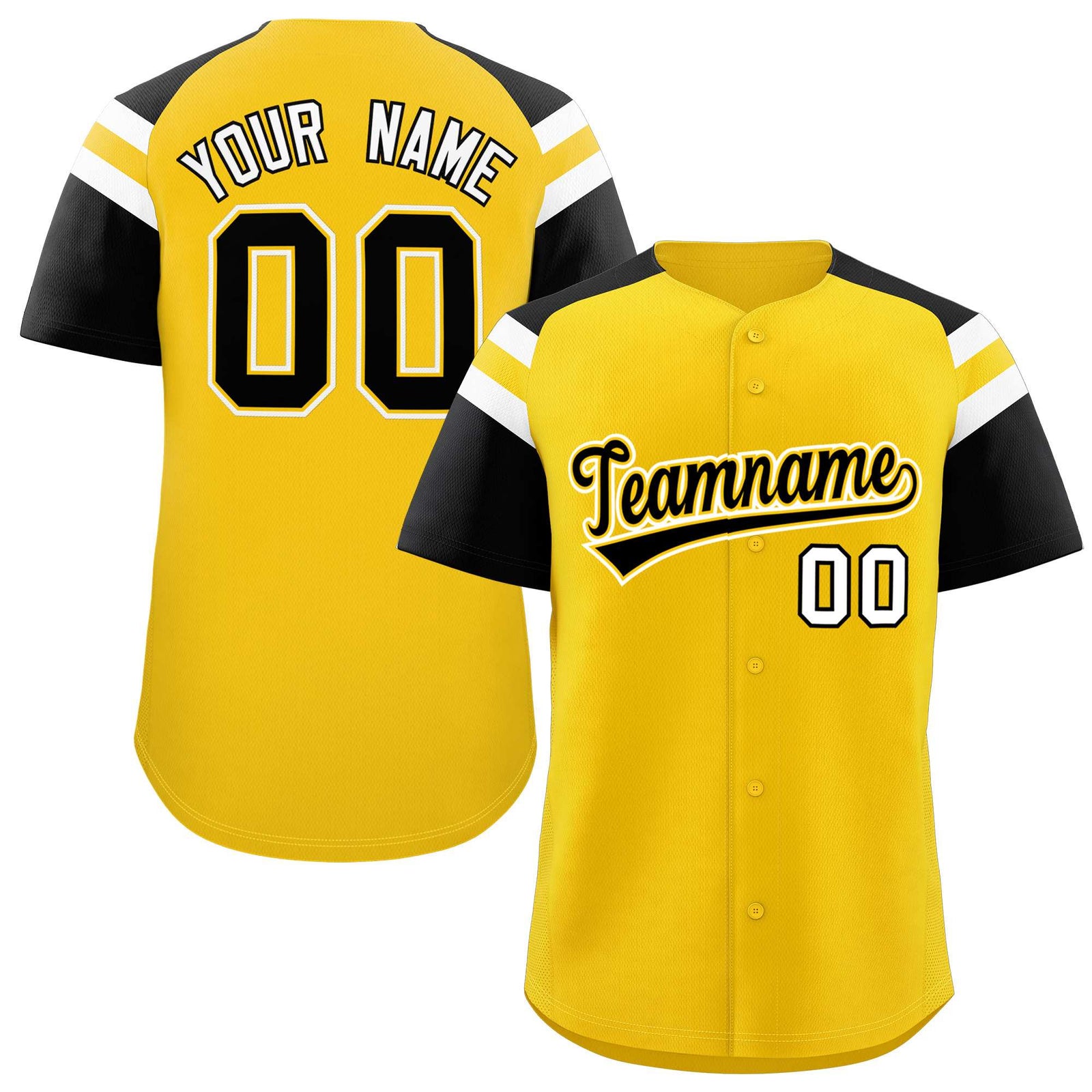 Custom-Gold-Black-Contrast-Raglan-Sleeves-Authentic-Baseball-Jersey-019