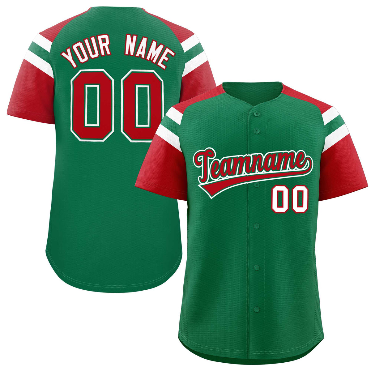 Custom-Kelly-Green-Red-Contrast-Raglan-Sleeves-Authentic-Baseball-Jersey-031
