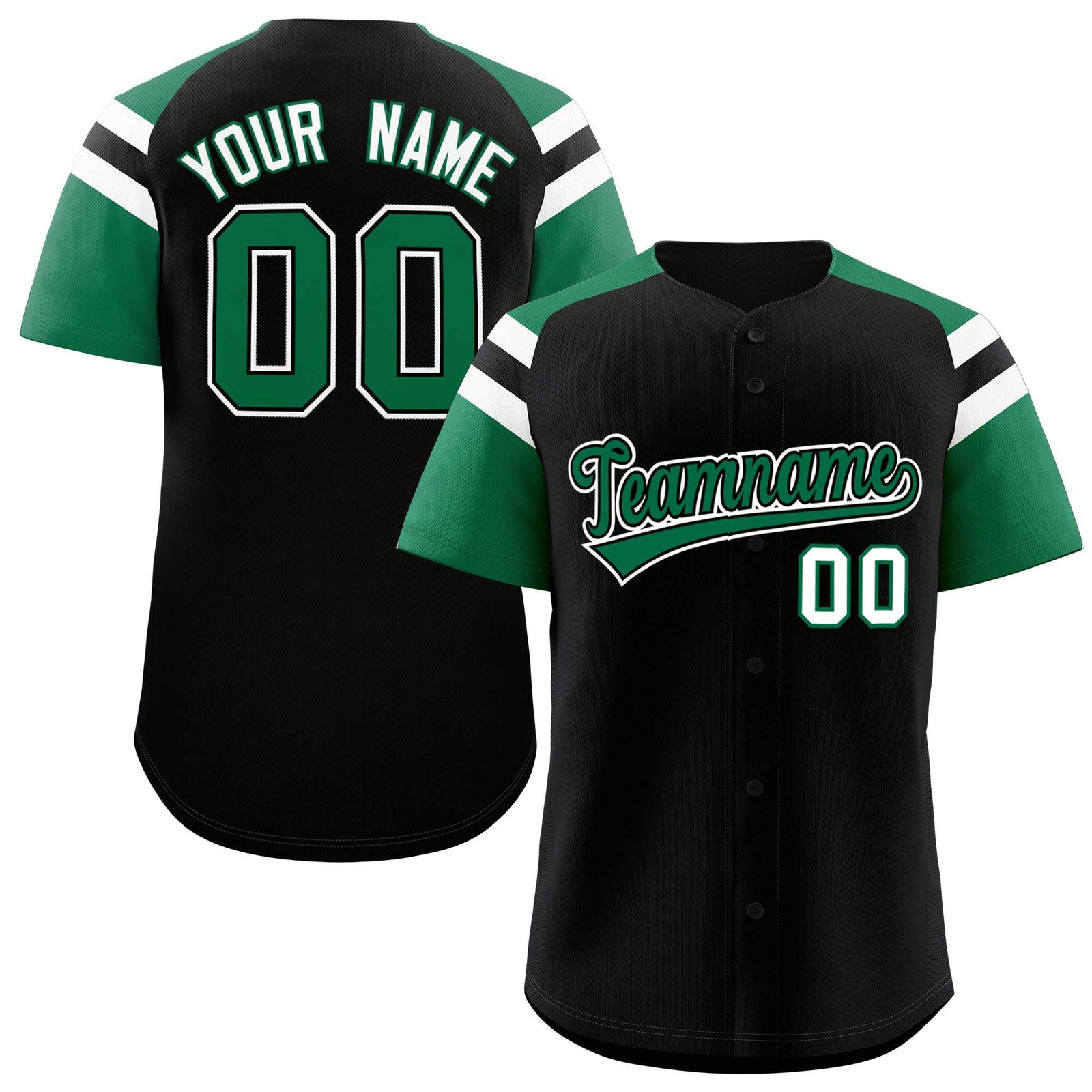 Custom-Black-Kelly-Green-Contrast-Raglan-Sleeves-Authentic-Baseball-Jersey-051