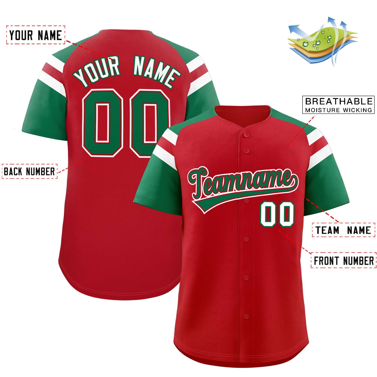 Custom-Red-Kelly-Green-Contrast-Raglan-Sleeves-Authentic-Baseball-Jersey-052