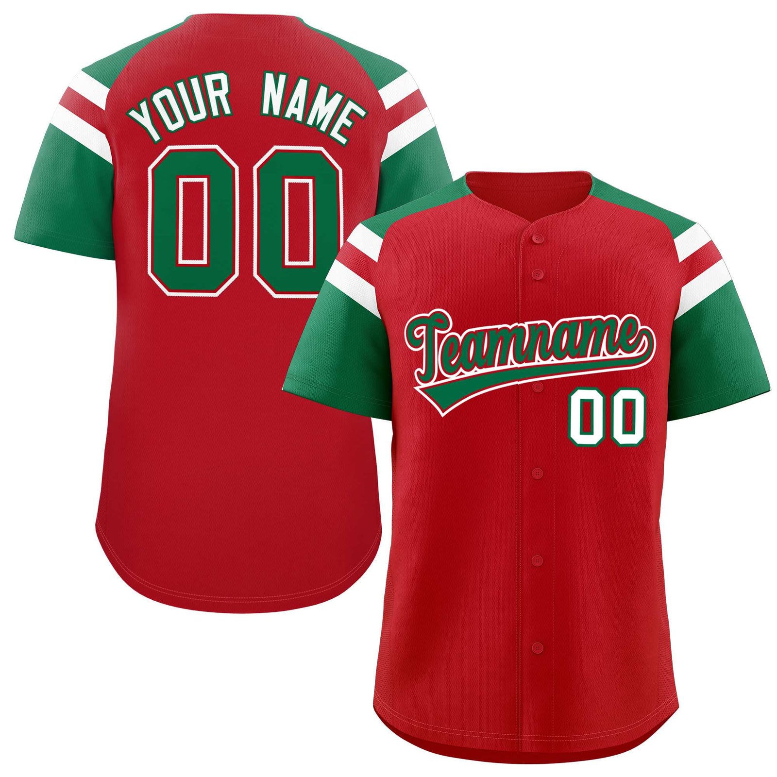 Custom-Red-Kelly-Green-Contrast-Raglan-Sleeves-Authentic-Baseball-Jersey-052
