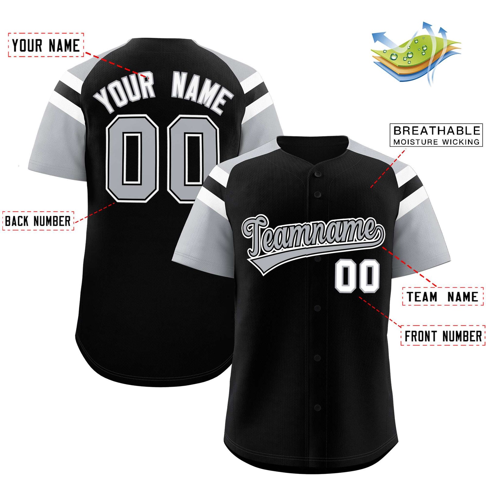 Custom-Black-Silver-Contrast-Raglan-Sleeves-Authentic-Baseball-Jersey-056