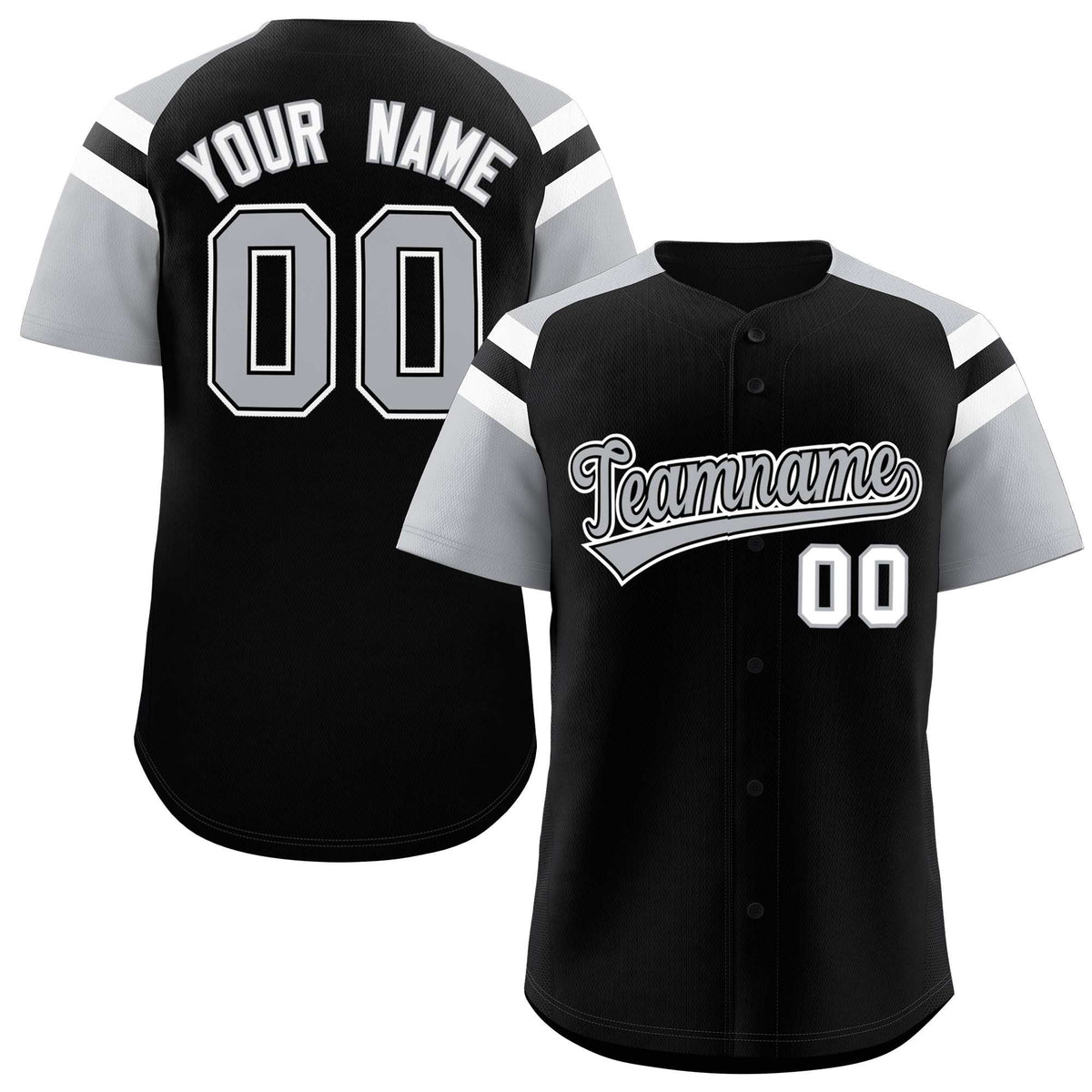 Custom-Black-Silver-Contrast-Raglan-Sleeves-Authentic-Baseball-Jersey-056