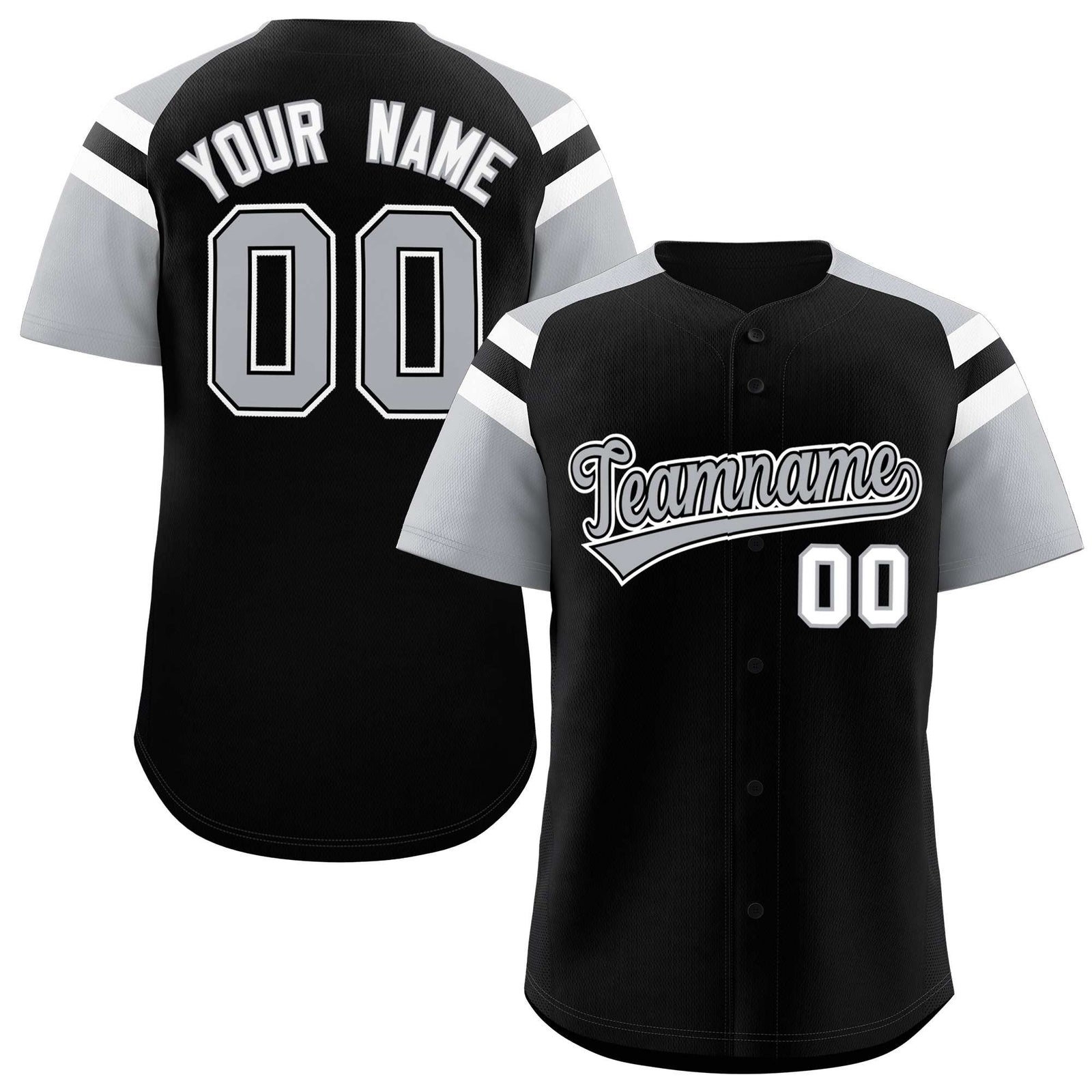 Custom-Black-Silver-Contrast-Raglan-Sleeves-Authentic-Baseball-Jersey-056