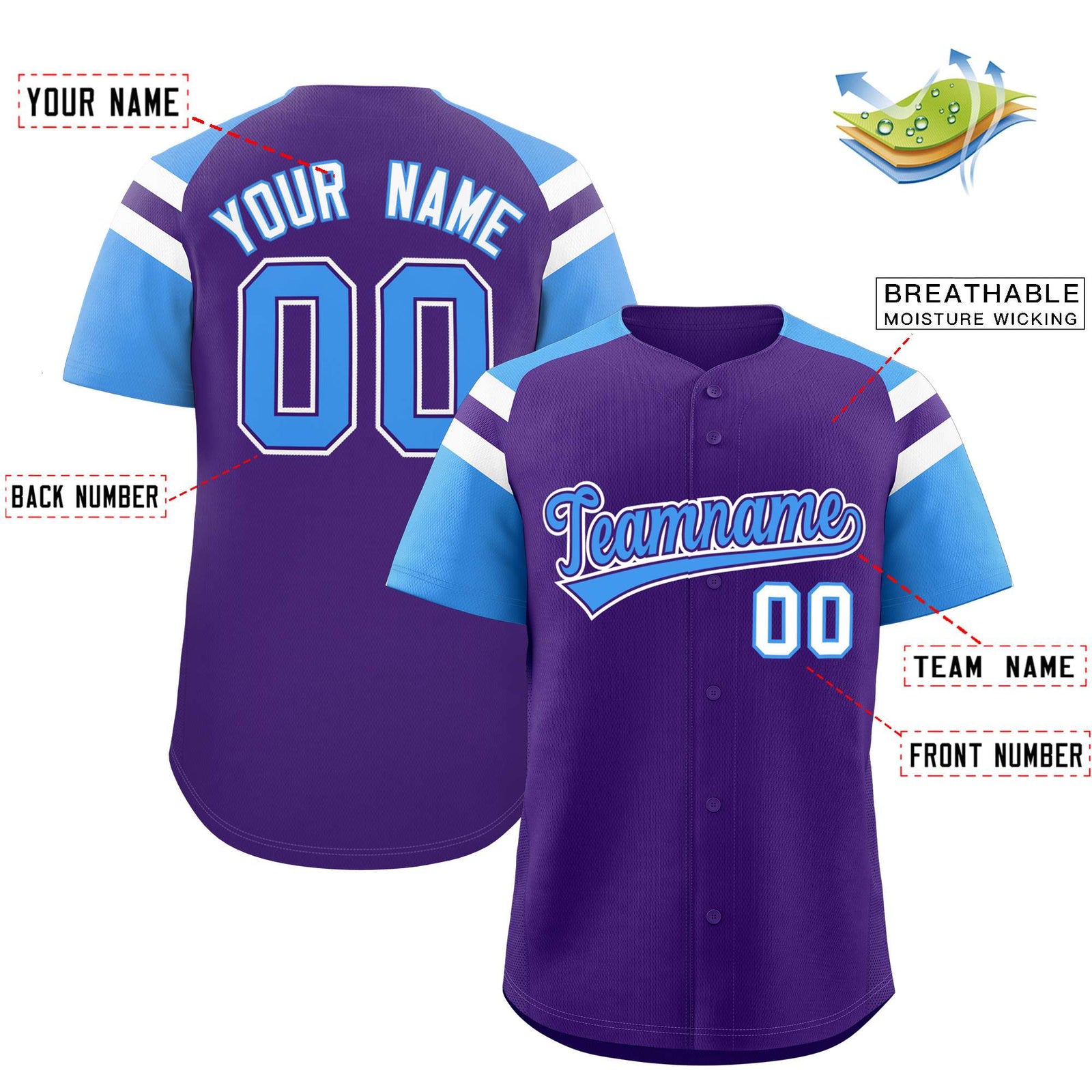 Custom-Purple-Powder-Blue-Contrast-Raglan-Sleeves-Authentic-Baseball-Jersey-077