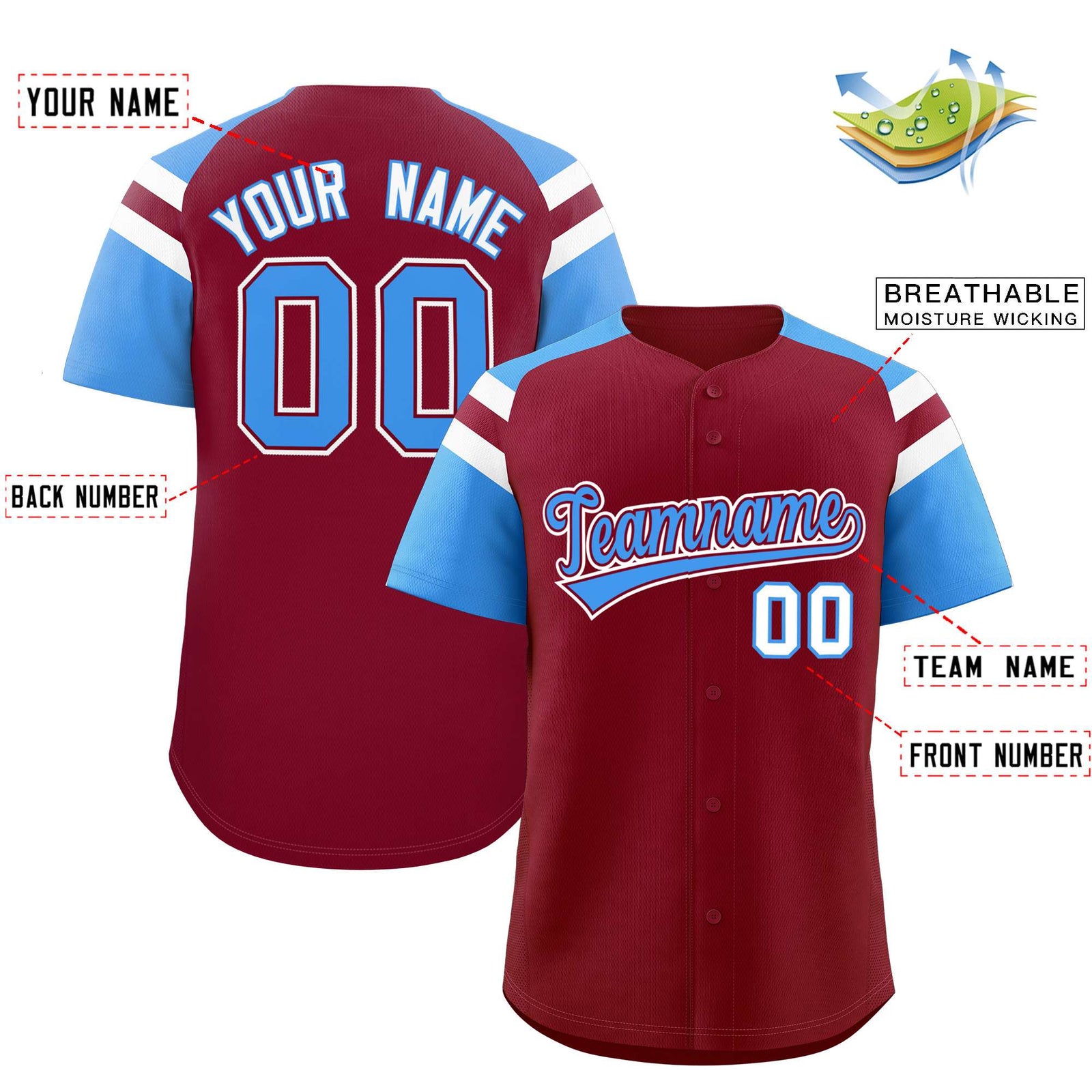 Custom-Crimson-Powder-Blue-Contrast-Raglan-Sleeves-Authentic-Baseball-Jersey-078
