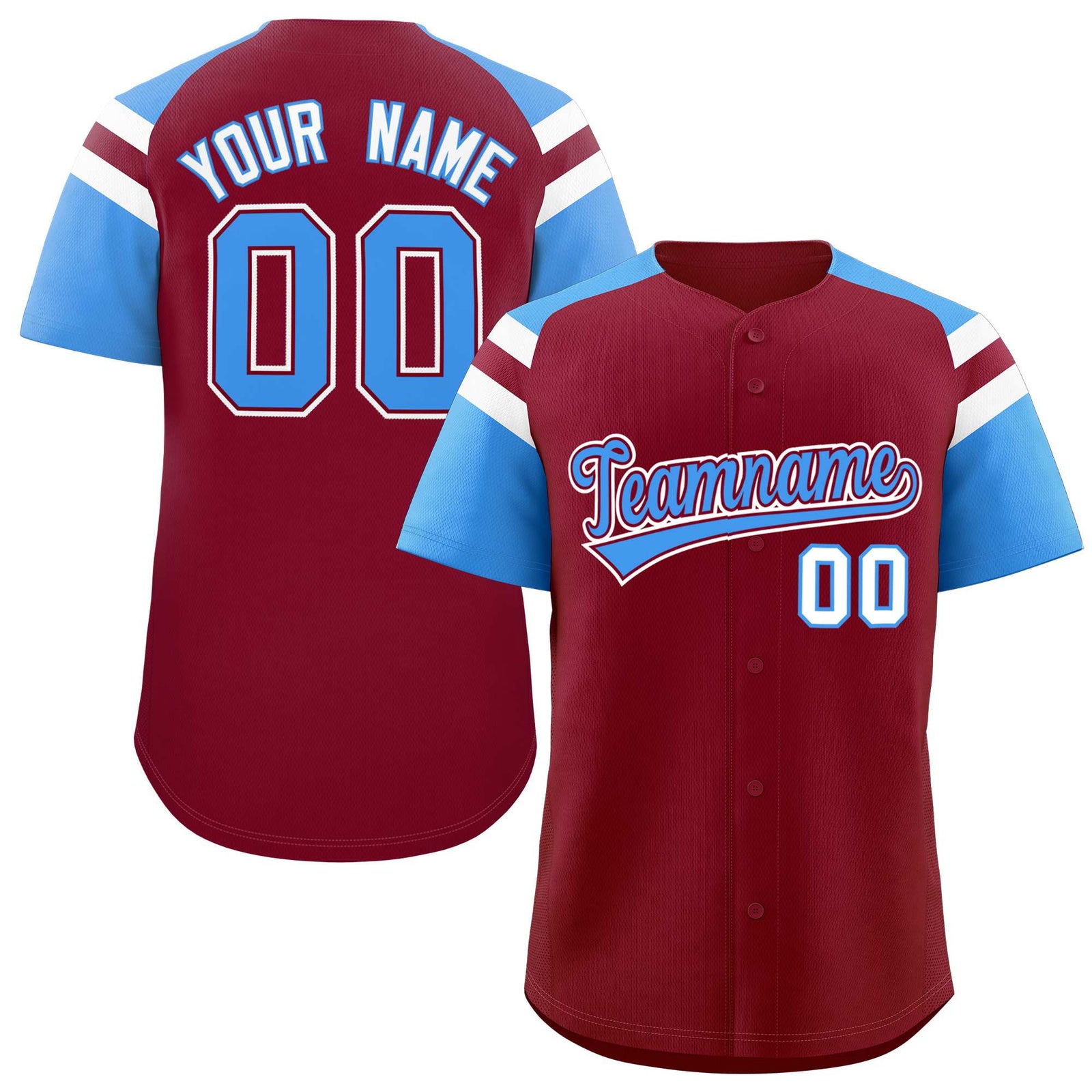 Custom-Crimson-Powder-Blue-Contrast-Raglan-Sleeves-Authentic-Baseball-Jersey-078