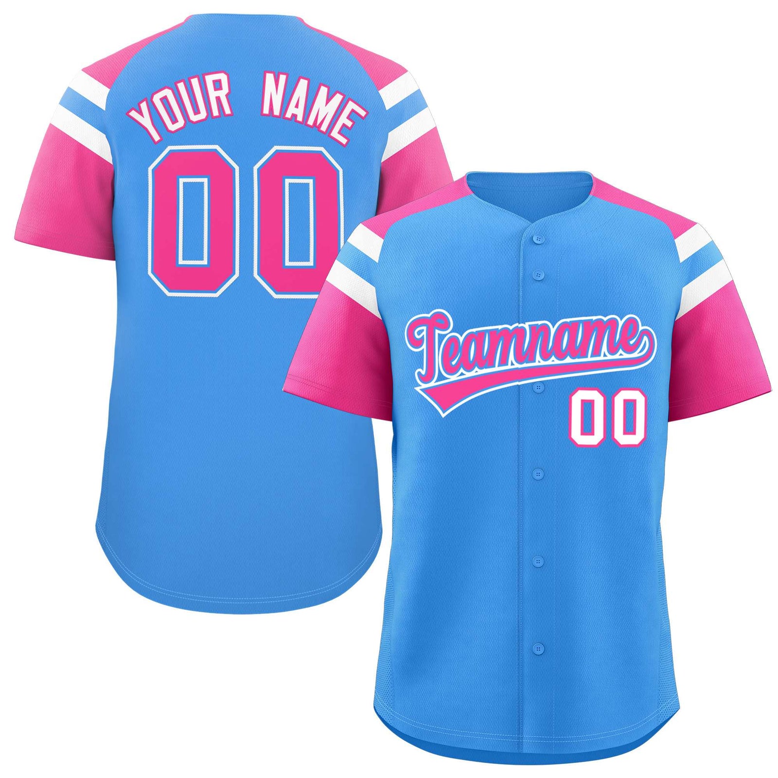 Custom-Powder-Blue-Pink-Contrast-Raglan-Sleeves-Authentic-Baseball-Jersey-084
