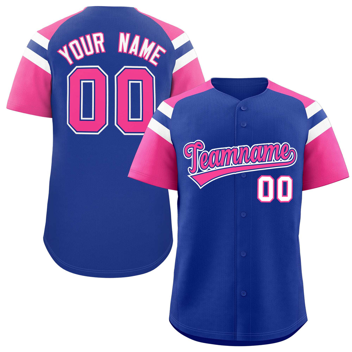 Custom-Royal-Pink-Contrast-Raglan-Sleeves-Authentic-Baseball-Jersey-086