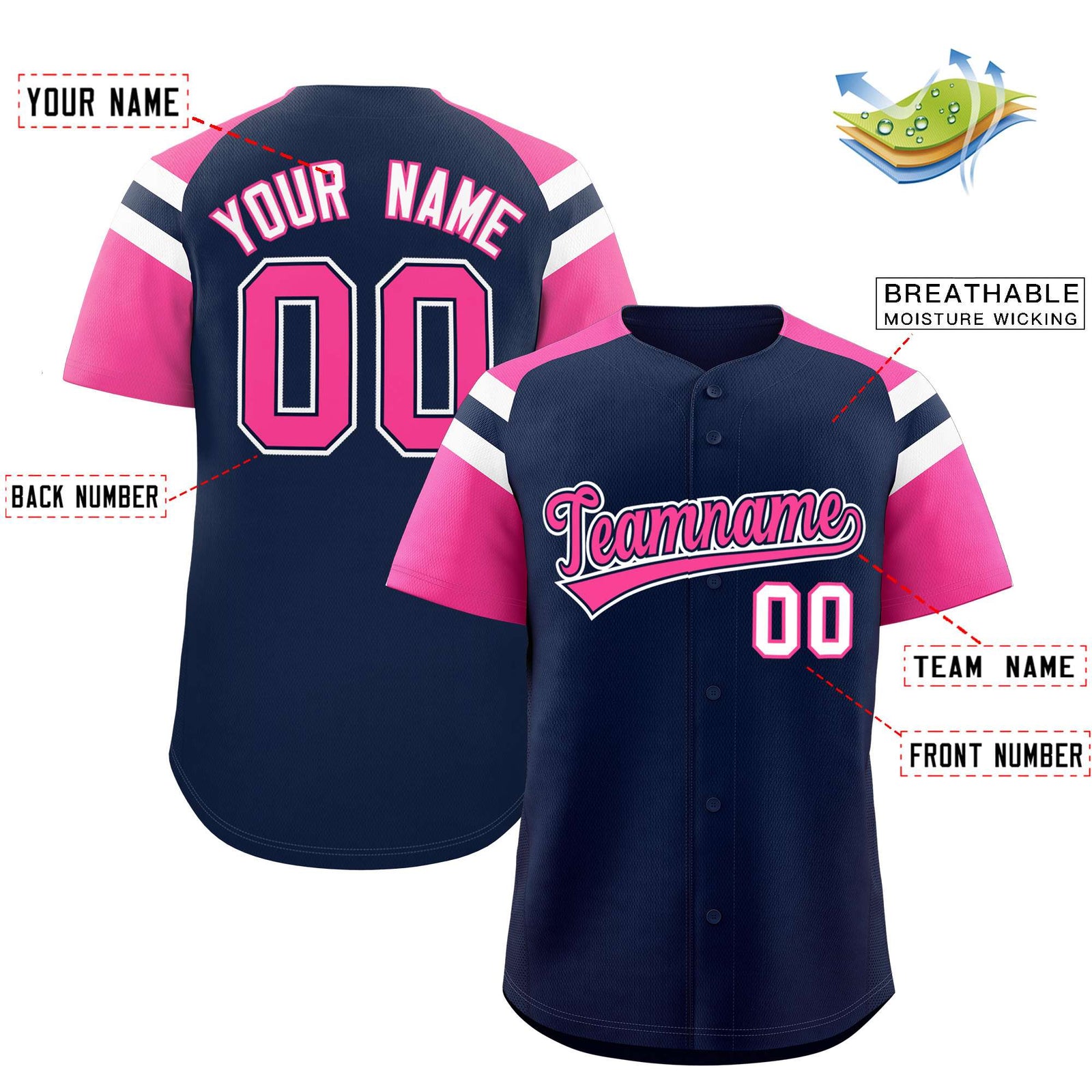 Custom-Navy-Pink-Contrast-Raglan-Sleeves-Authentic-Baseball-Jersey-087