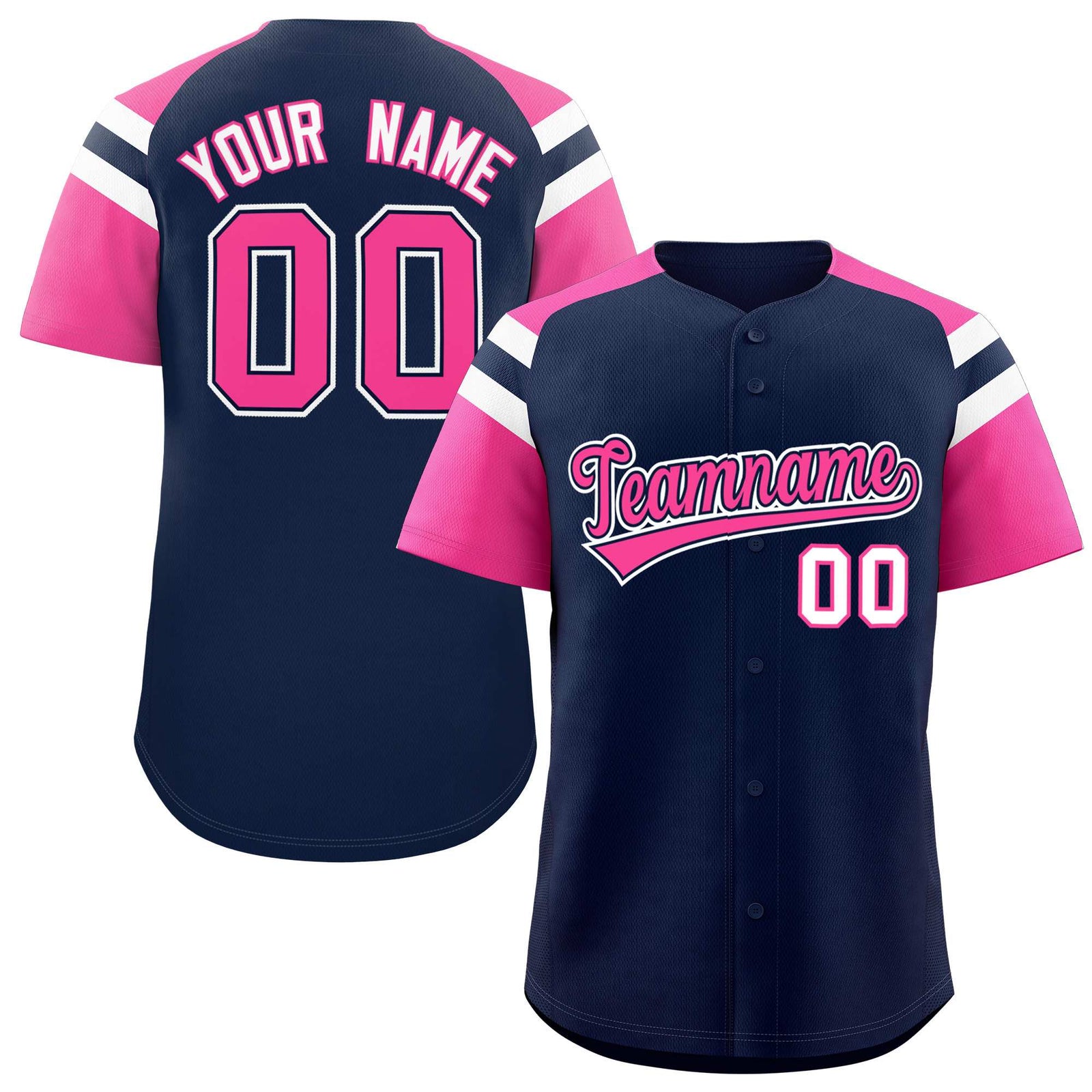 Custom-Navy-Pink-Contrast-Raglan-Sleeves-Authentic-Baseball-Jersey-087