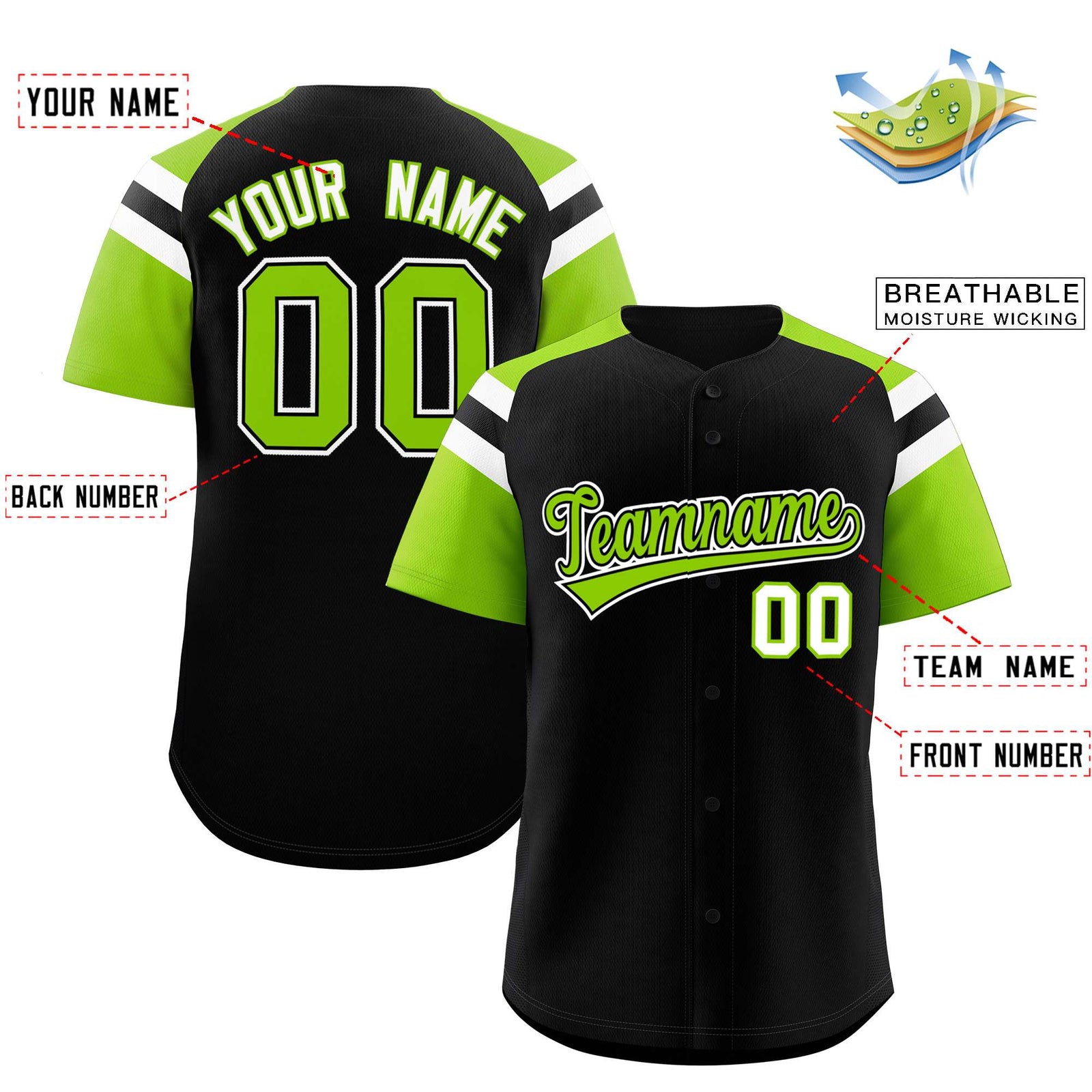 Custom-Black-Neon-Green-Contrast-Raglan-Sleeves-Authentic-Baseball-Jersey-092