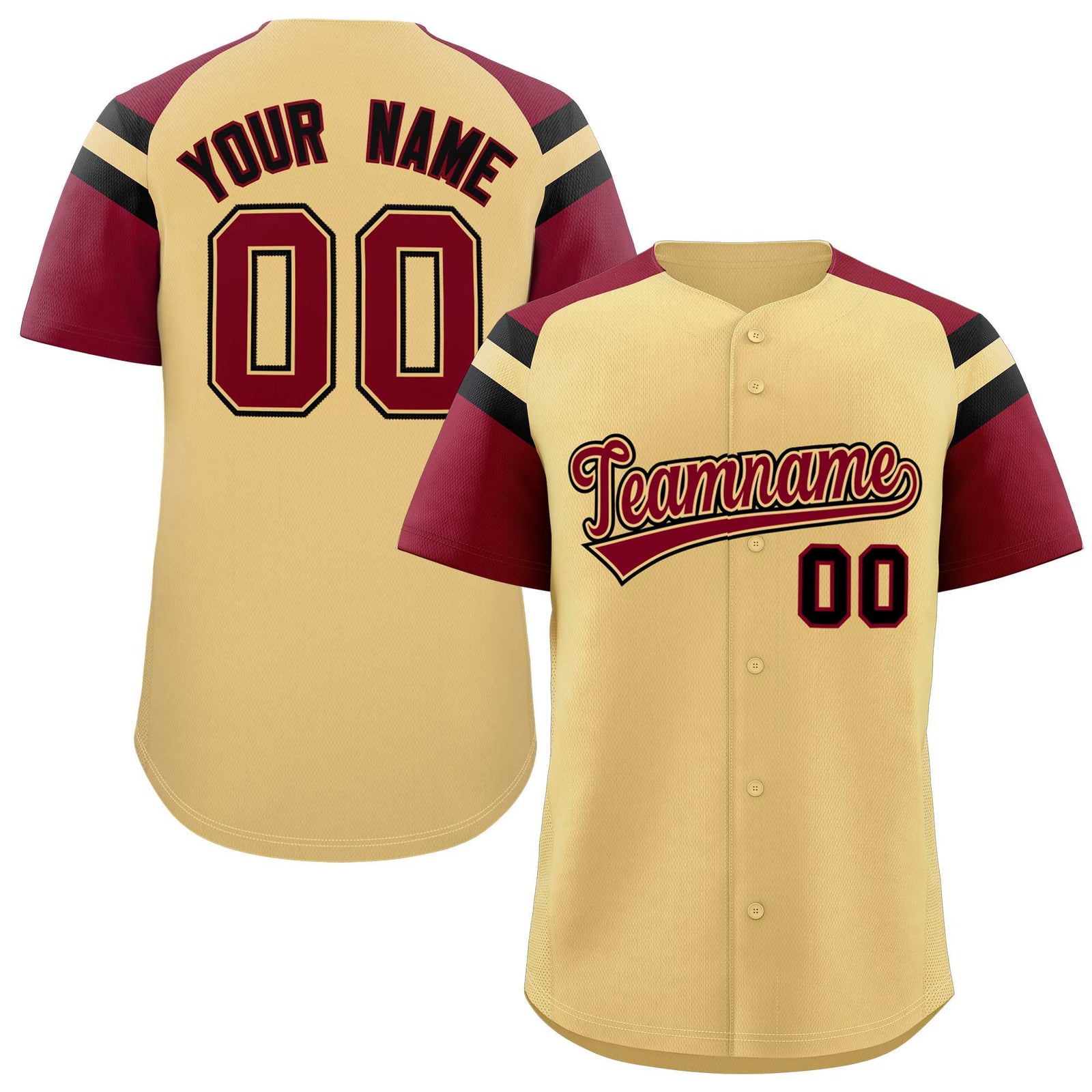 Custom-Khaki-Crimson-Contrast-Raglan-Sleeves-Authentic-Baseball-Jersey-096