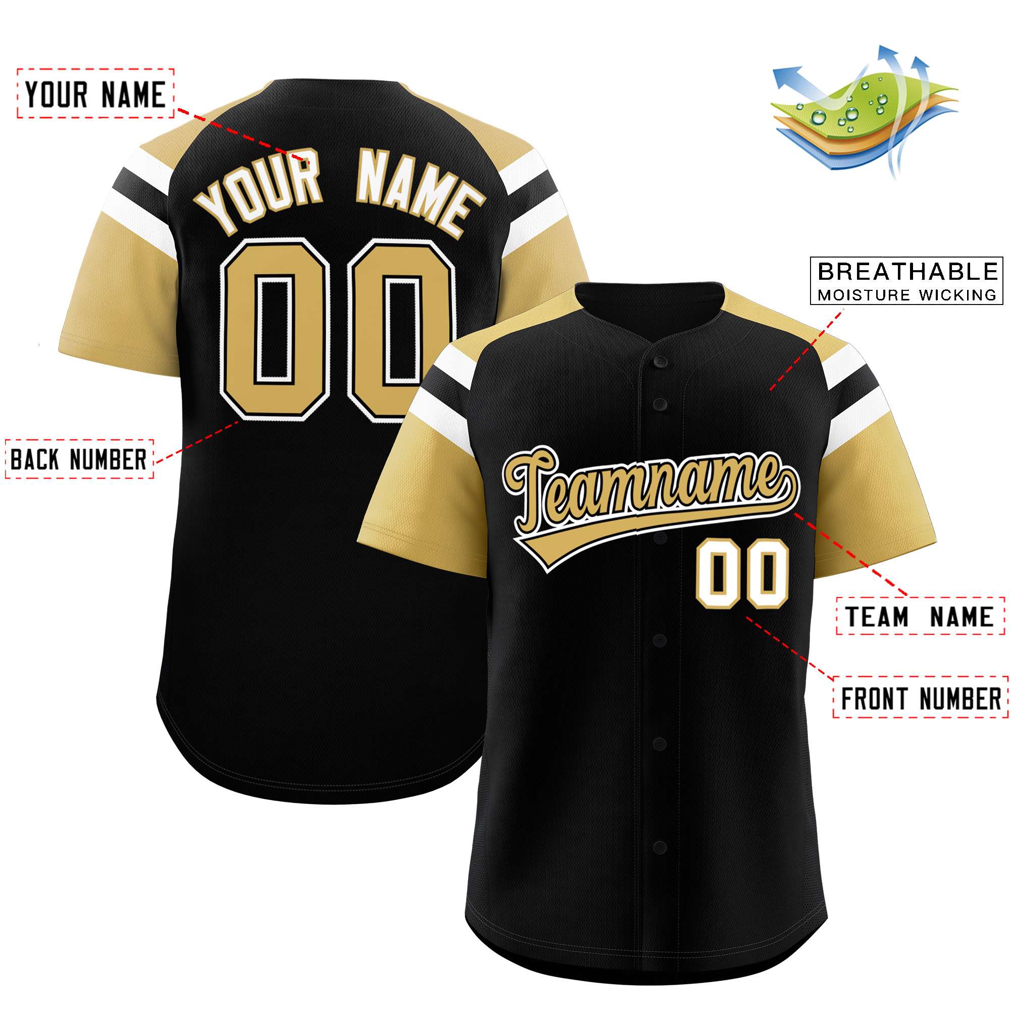 Custom-Black-Old-Gold-Contrast-Raglan-Sleeves-Authentic-Baseball-Jersey-098